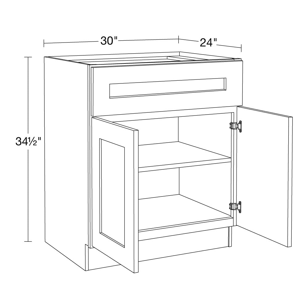 Luxxe Cabinetry Nevada 30-in W x 34.5-in H x 24-in D Mythic Blue Base ...