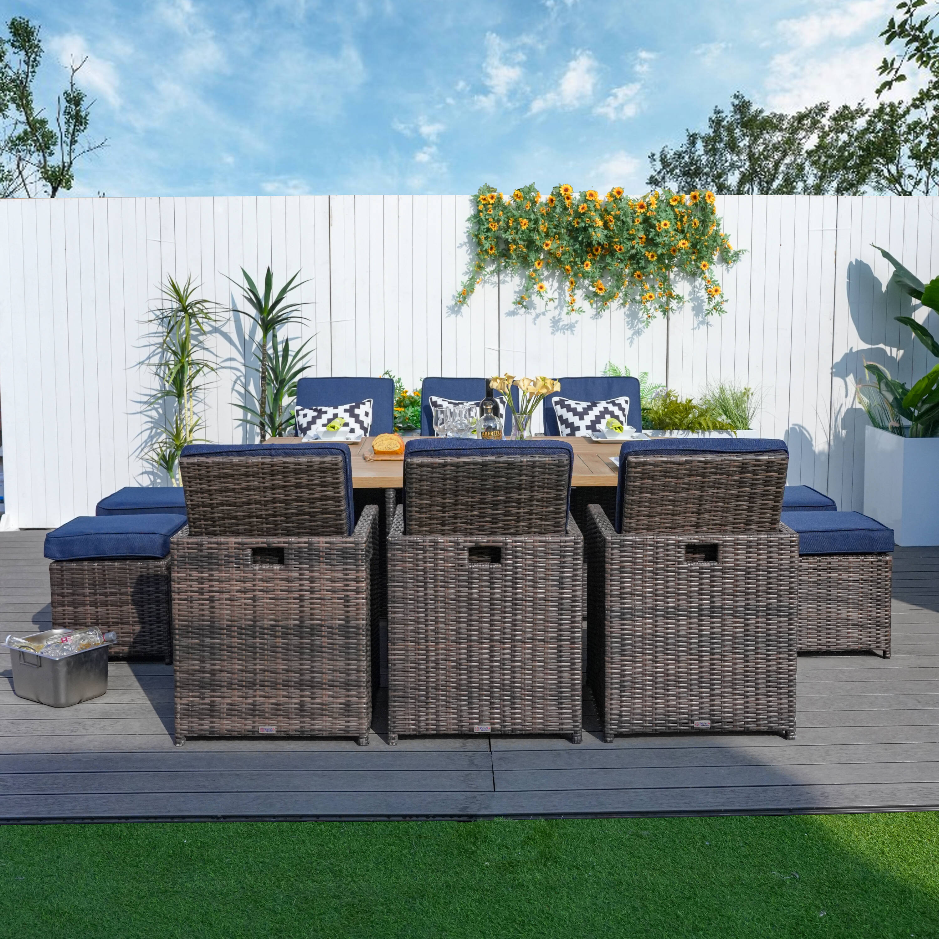 Direct Wicker DWD-3234BRA-BLUE Patio-Dining-Sets - View #7