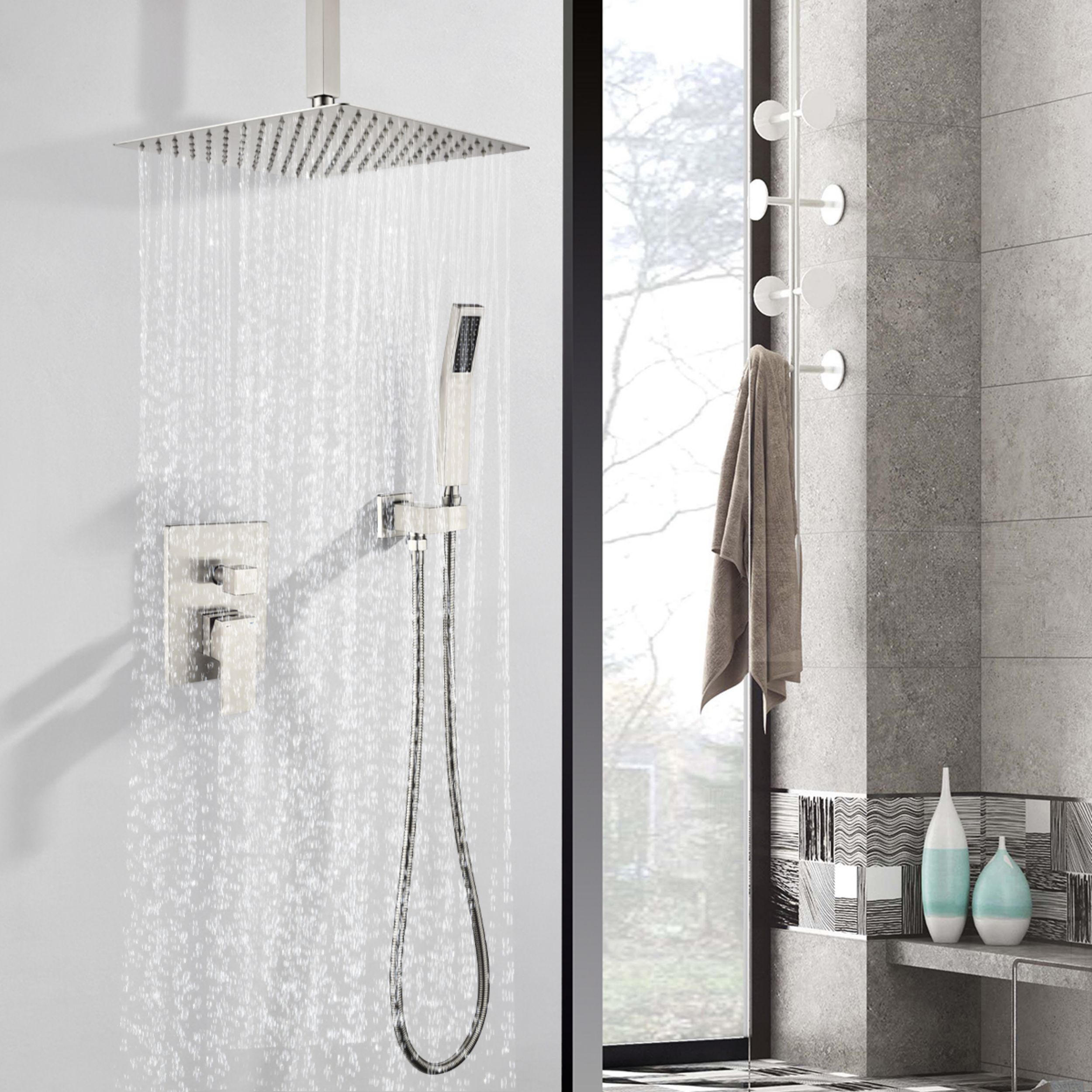 Poinic QZC-ST06S12BN Showerhead-Bar-Panels - View #2