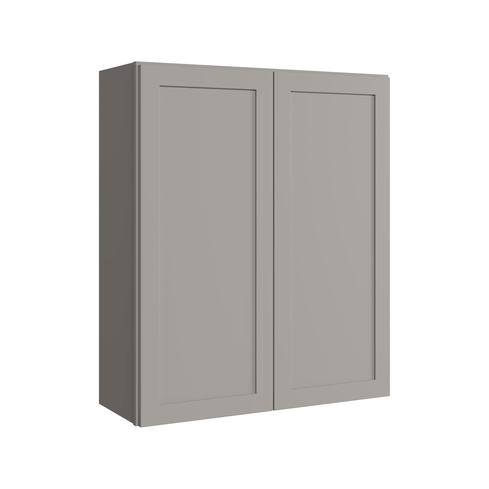 KraftMaid Momentum W3339G81 Deveron 33-in W x 39-in H x 12-in D Pebble Grey Wall Fully assembled Plywood Cabinet (Recessed Panel Shaker)