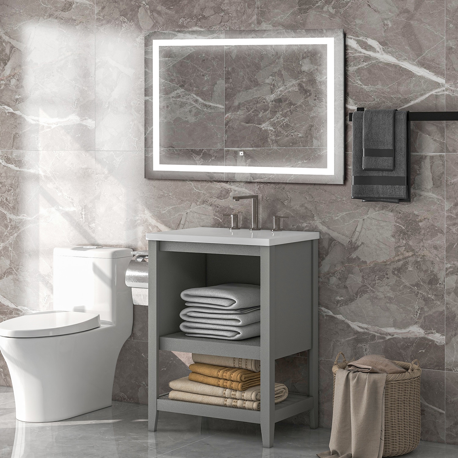 Bybafun YA9700004 Framed-Bath-Mirrors - View #4