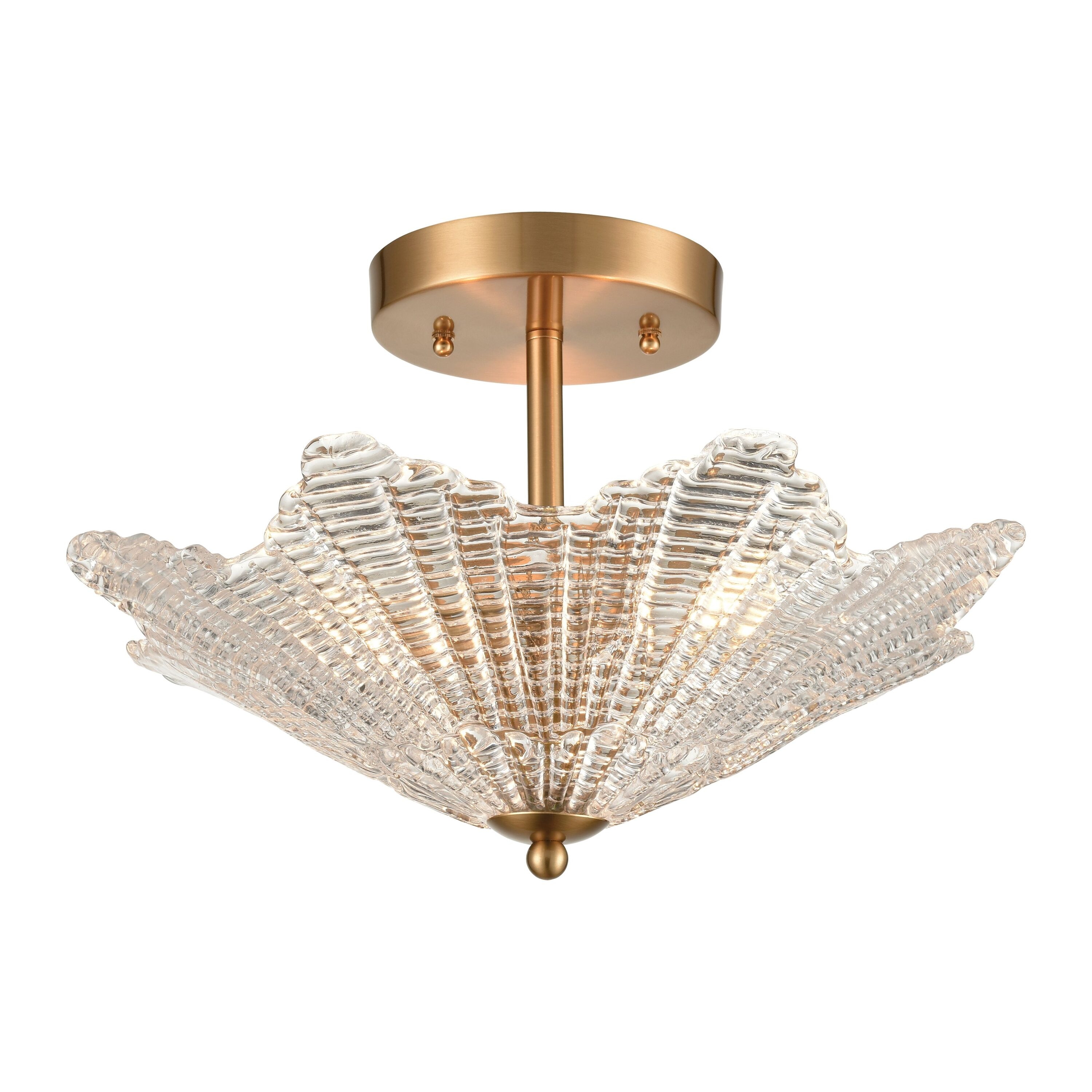 Westmore by ELK Lighting LW-2023260600792 Springfield 3 -Light 16-in Multiple finishes Brass Semi Flush Mount Light