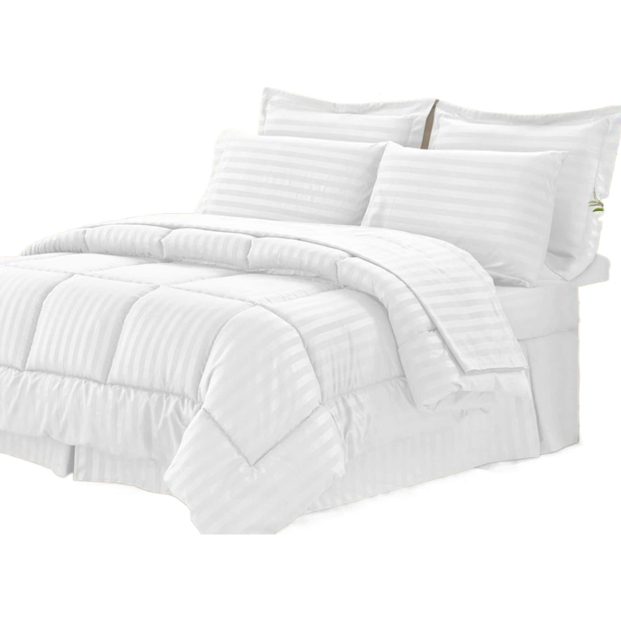KATE AURORA 8 Pc Hotel Down Alternative Bed in a Bag Comforter Set ...