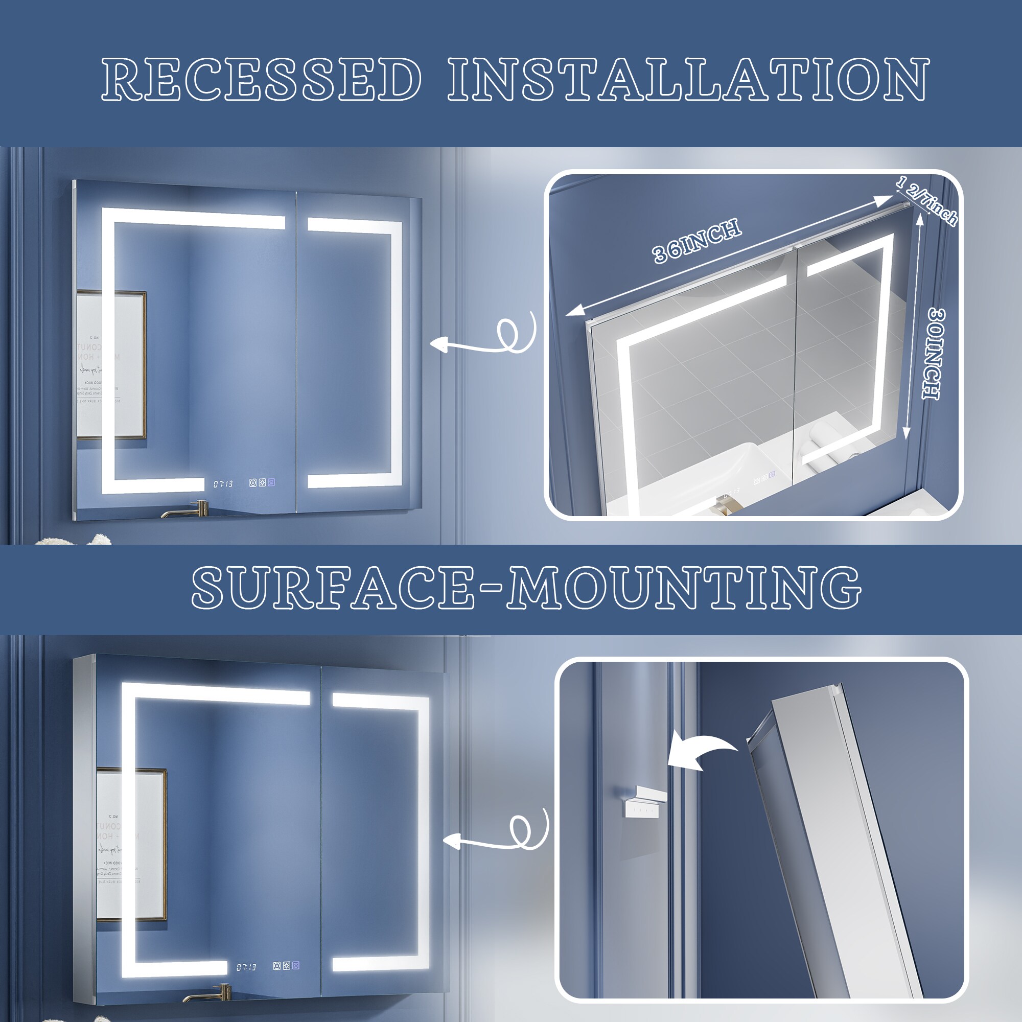 ExBrite EXMC3624V17DB Bathroom-Medicine-Cabinets - View #8