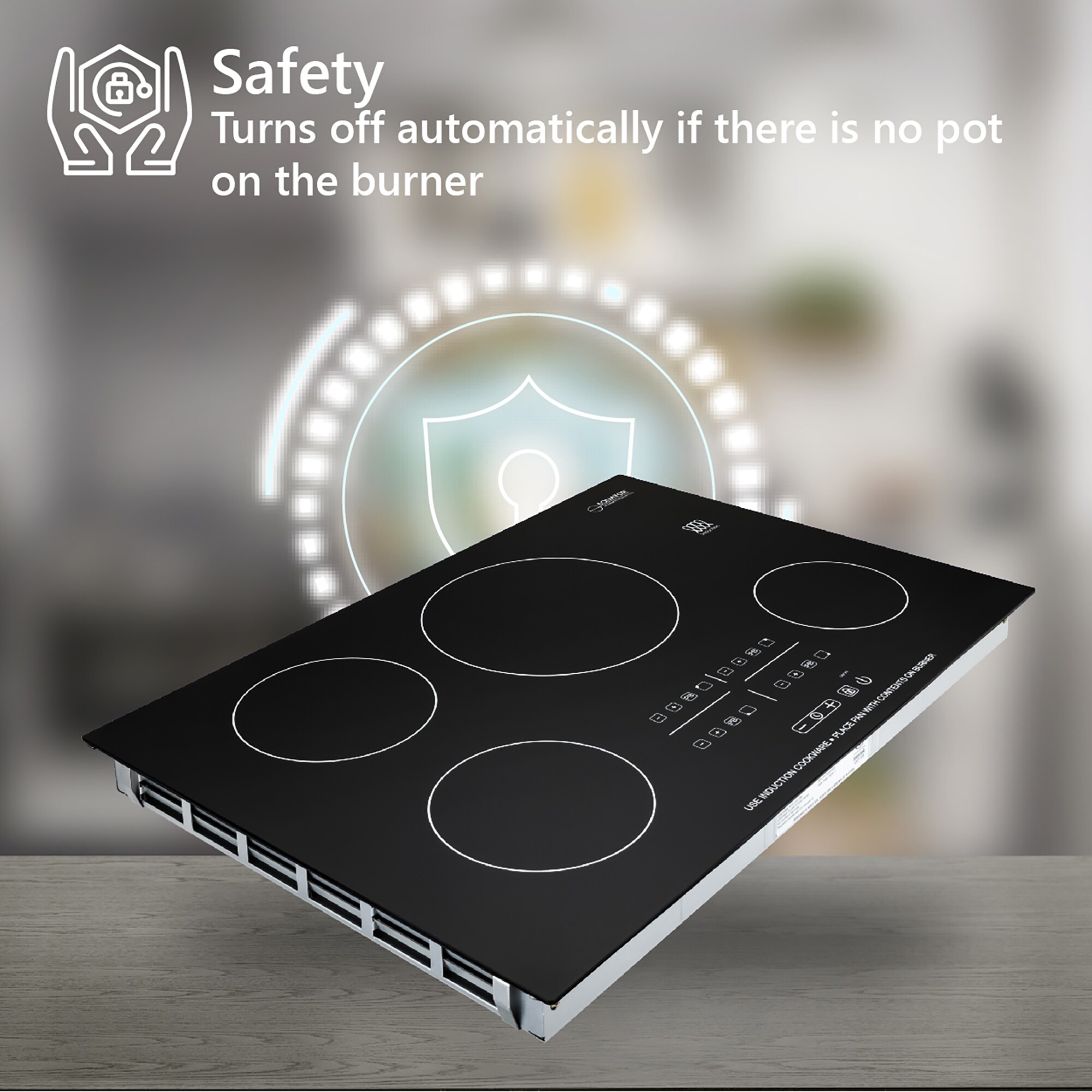 Equator 30" Black Ceramic 4 Burner Induction Cooktop
