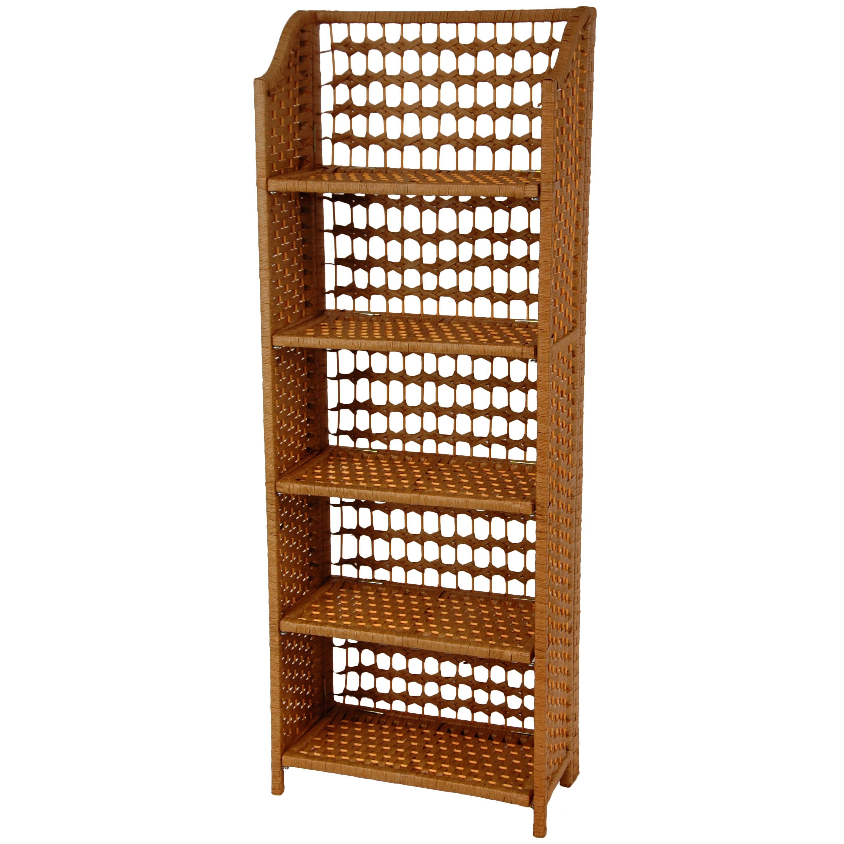 Red Lantern JH09-018-5-HON Oriental Furniture Honey Wood 5 -Shelf Barrister Bookcase ( 19.5-Inches W x 53-Inches H x 10.25-Inches D ) Stained