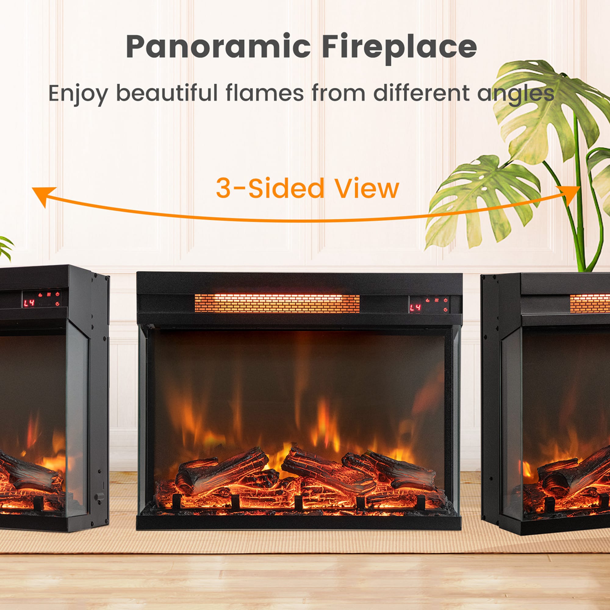 Goplus FP10362US-BK Electric-Fireplaces - View #3