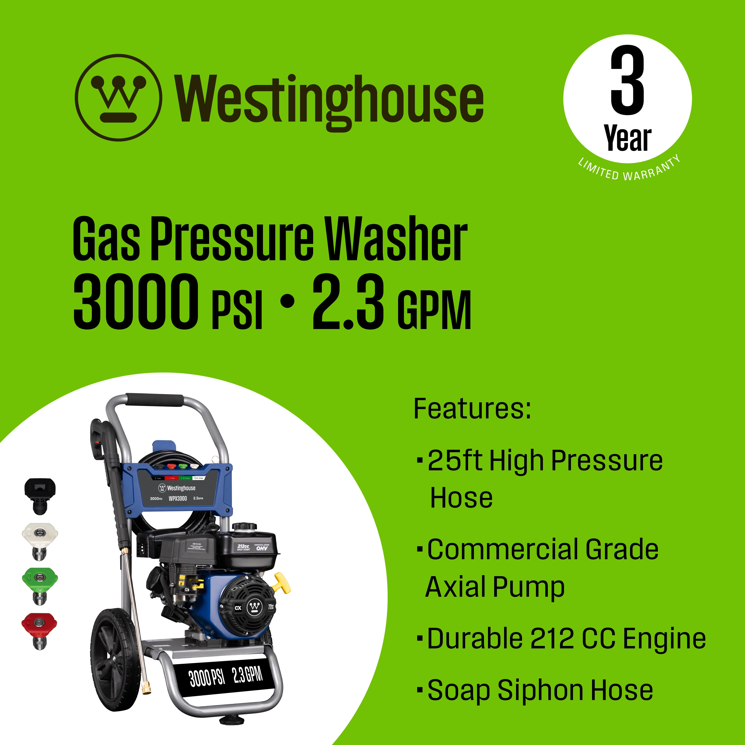 Westinghouse WPX3000 Gas-Pressurewashers - Thumbnail View #2