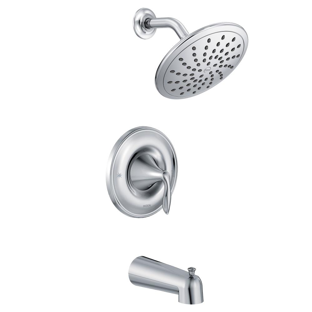 Moen T2233EP Eva Chrome 1-handle Single function 8-Inches Round Bathtub and shower Faucet