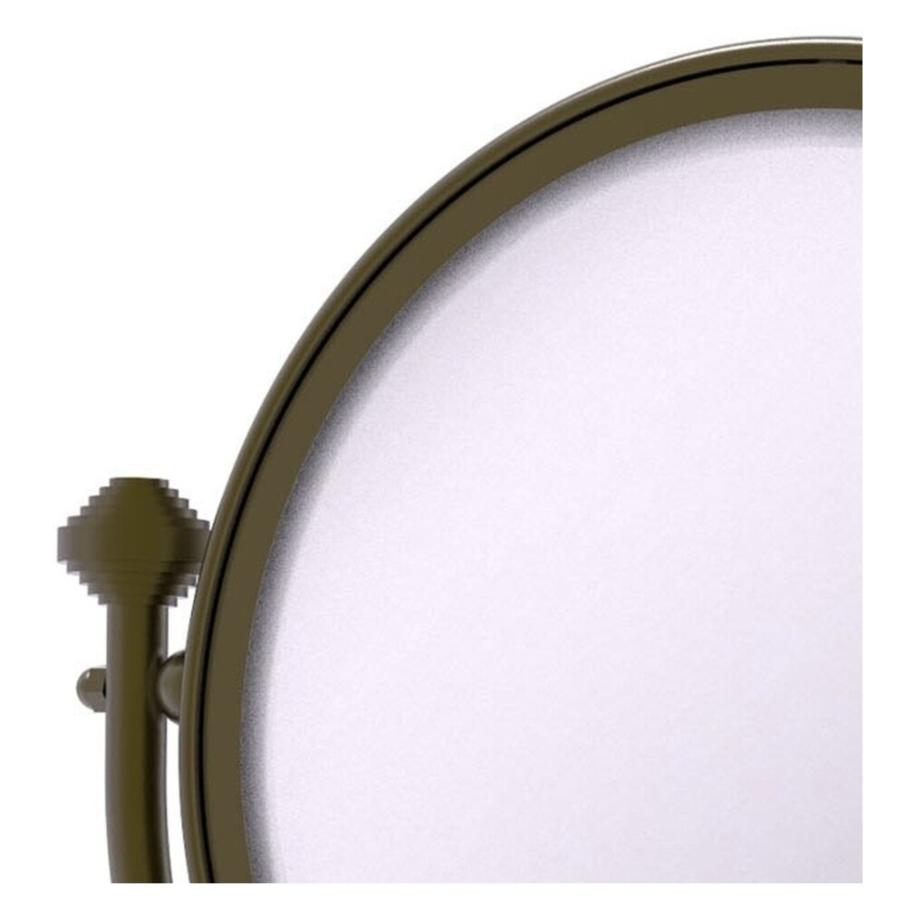 Allied Brass Southbeach 8-in x 16-in Antique Brass Double-Sided Magnifying Wall-Mounted Vanity Mirror