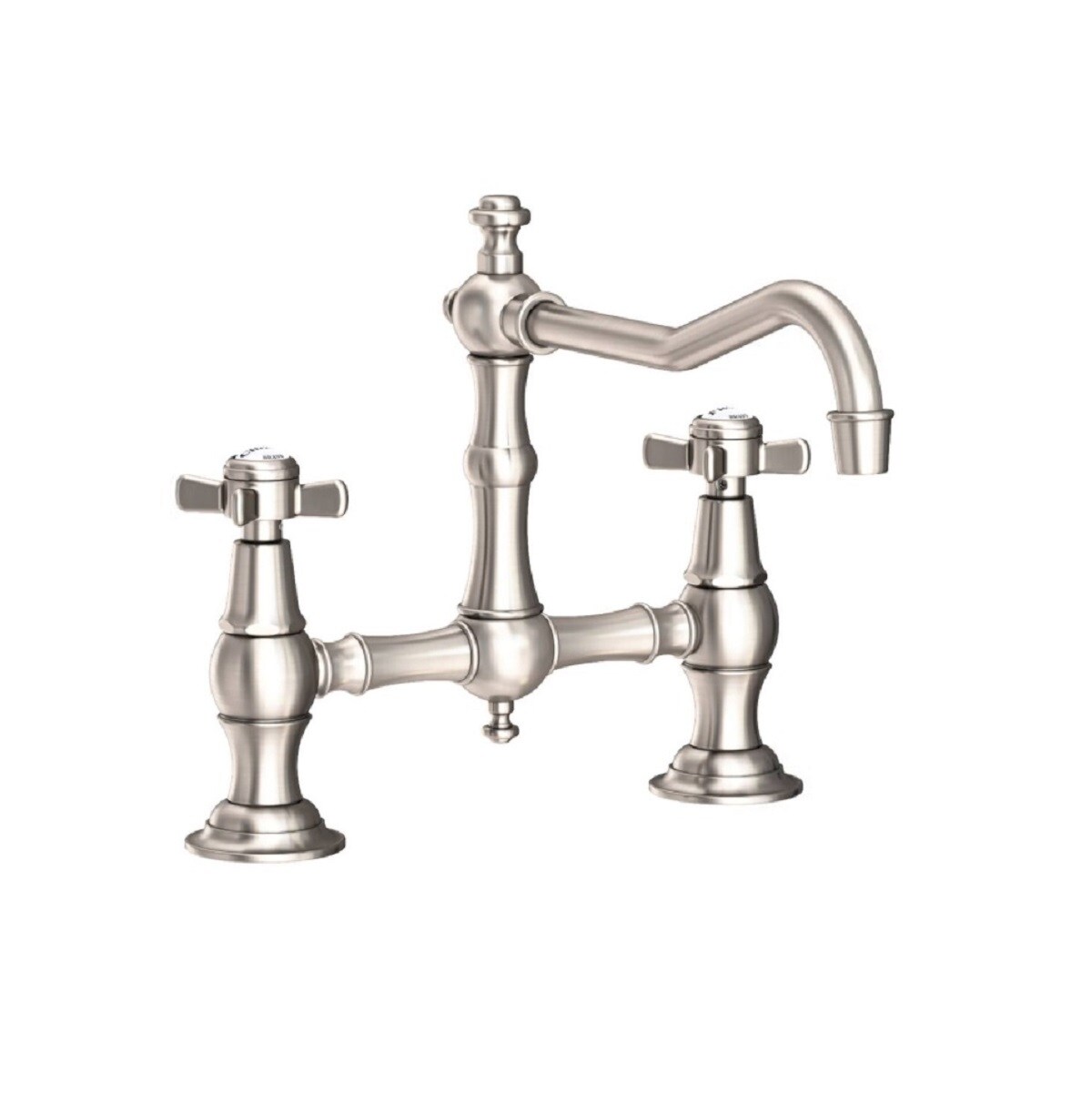 Newport Brass Satin Nickel Double Handle Swivel Kitchen Faucet With Side Spray Included At 7563