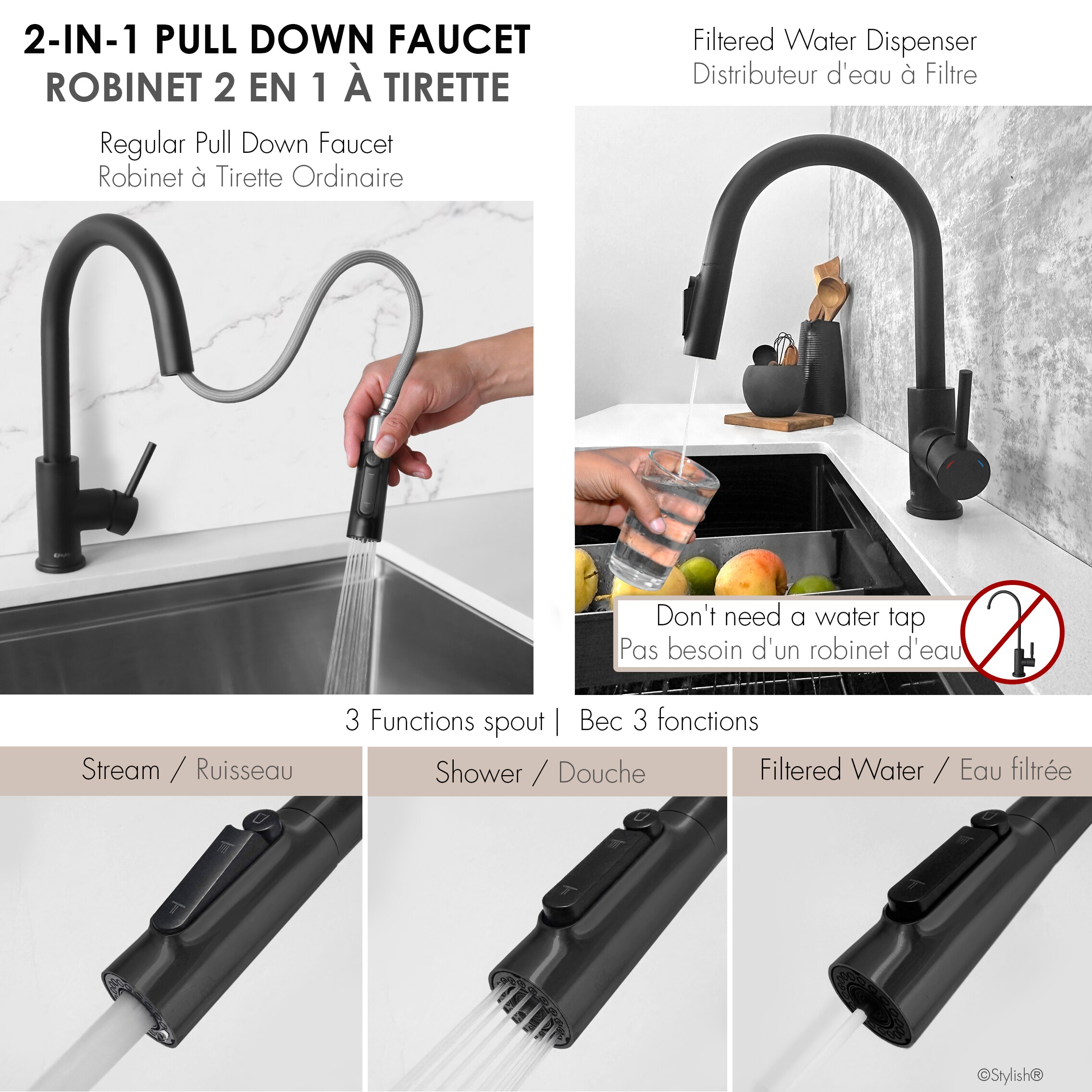 Stylish K-131NR Kitchen-Faucets - View #6