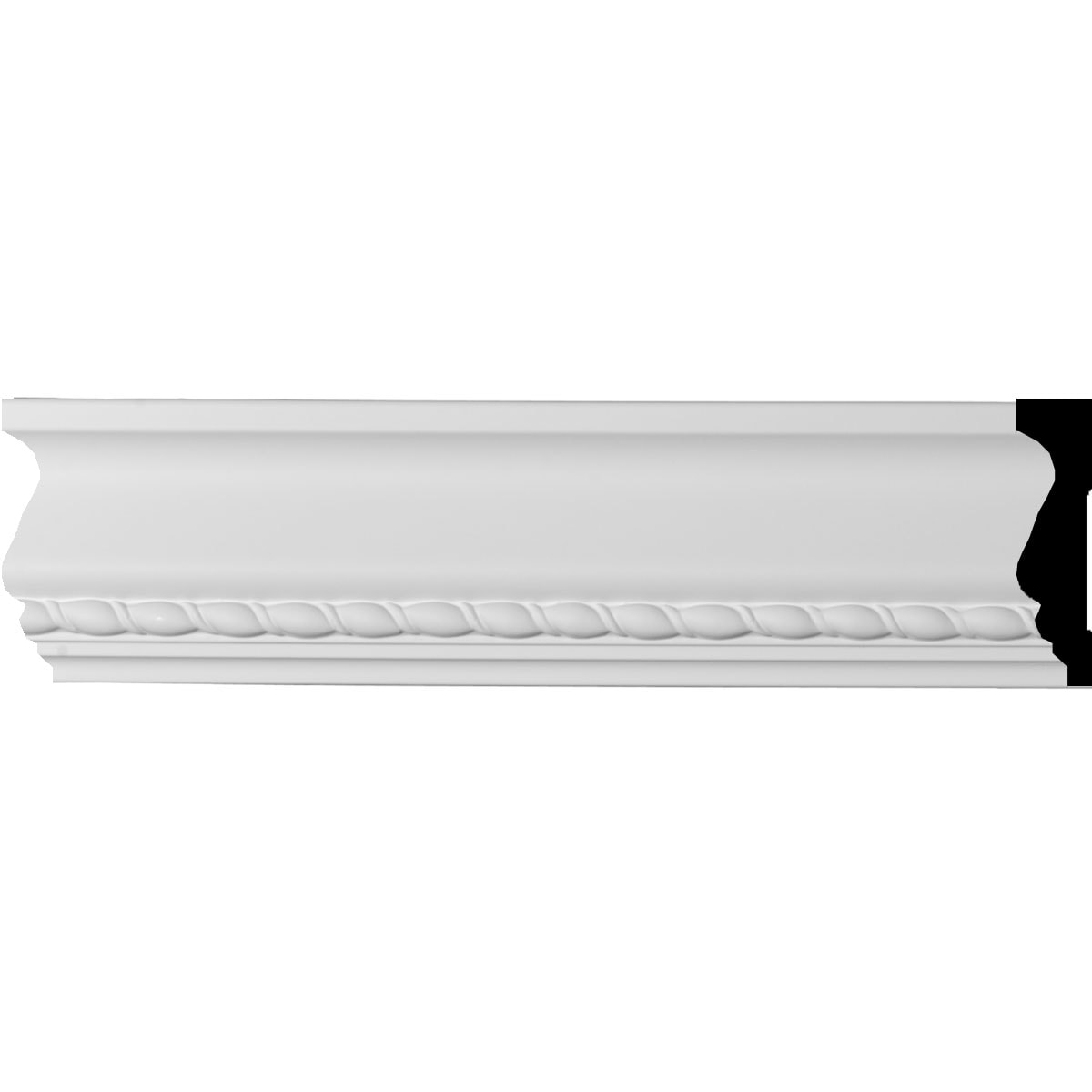 Ekena Millwork MLD03X00MA-CASE-2 Maria 3-1/8-in x 7-ft 10-1/2-in Primed Urethane MLD03X00MA Chair rail Moulding 2 -Pack