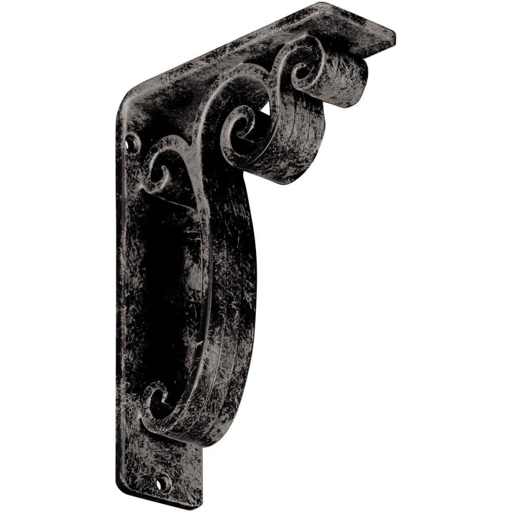 Ekena Millwork BKTM02X05X08TAVAWS Avery 5.5-in x 2-in x 8-in Gray Wrought iron Mounting bracket