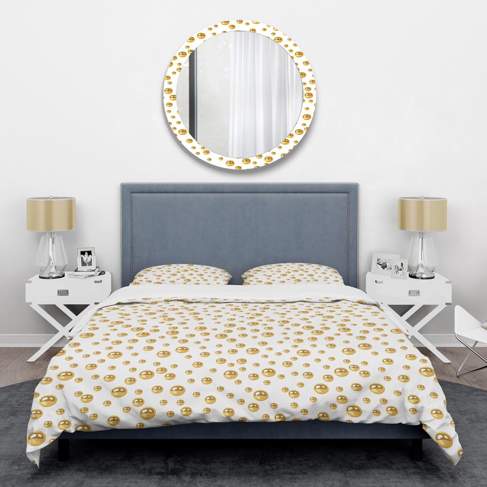 Designart BED24611-T 3 -Piece Gold Twin Duvet cover Set