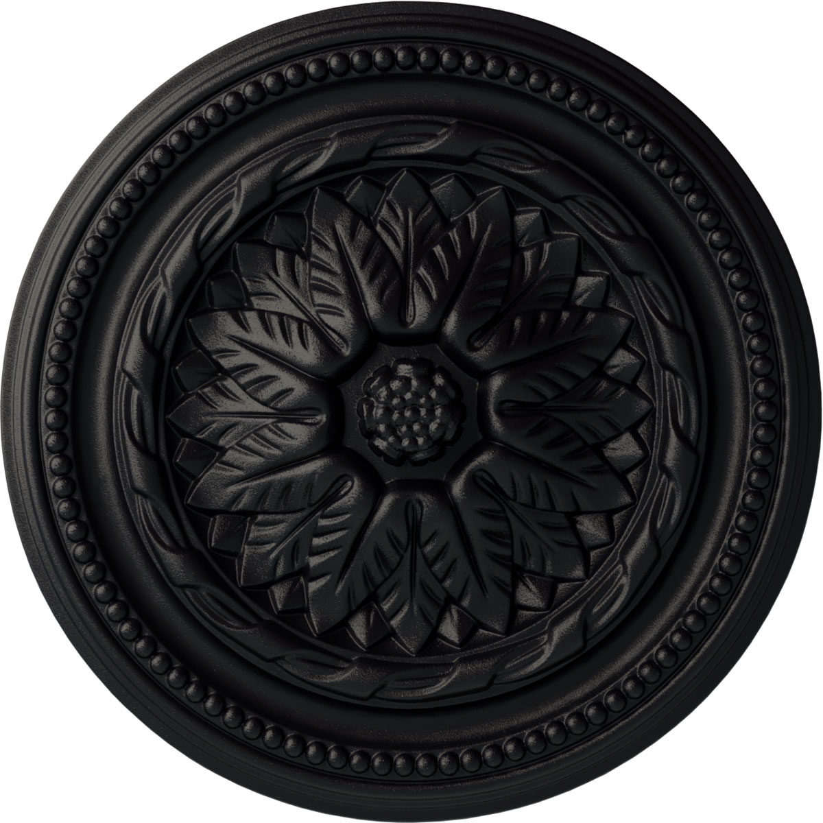 Ekena Millwork CM16WGSGS Wigan 16-in W x 16-in L Painted Steel Gray Polyurethane Whole Ceiling Medallion