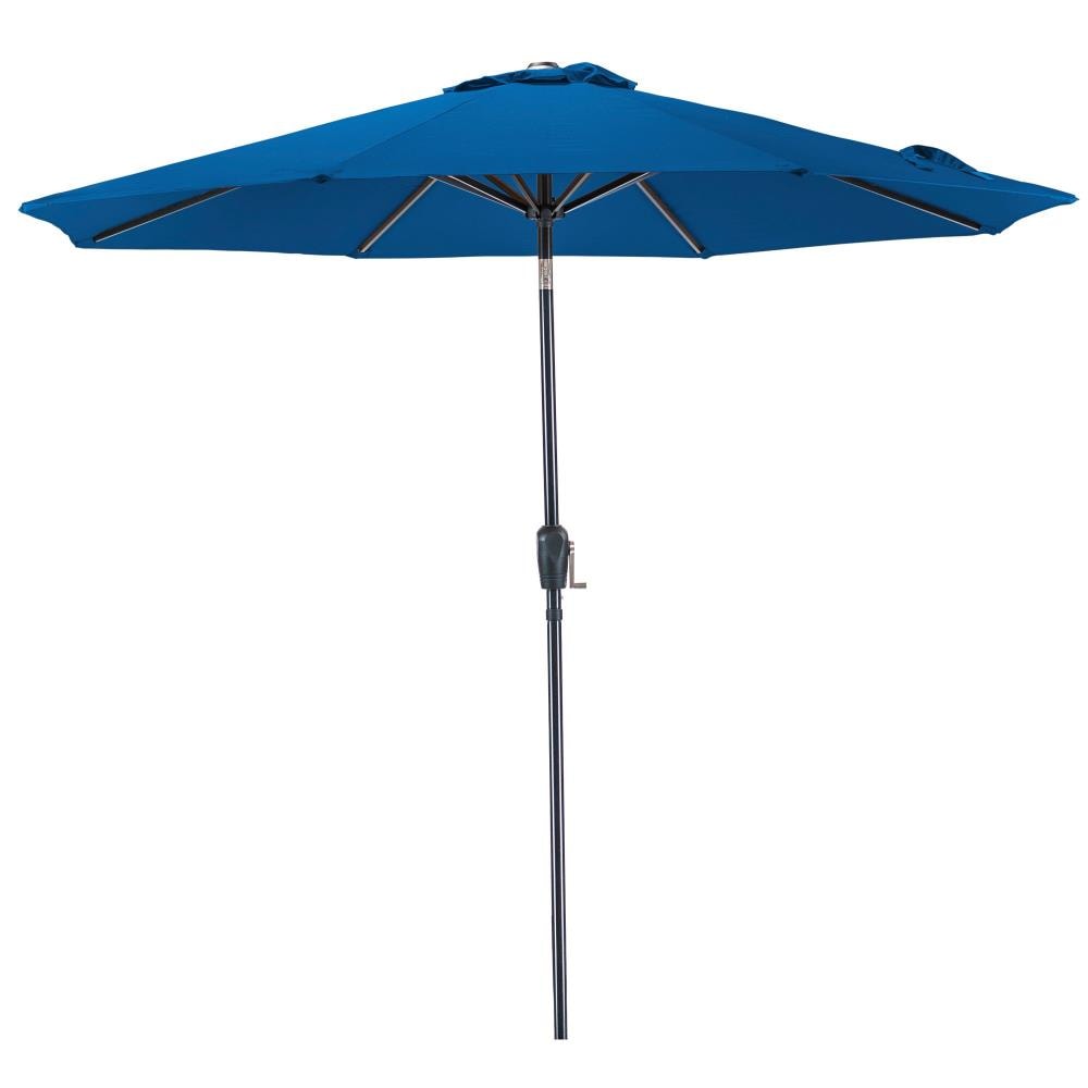 Patio Premier 2L1006RB 9-ft Steel Blue Push-button Tilt Market Patio Umbrella