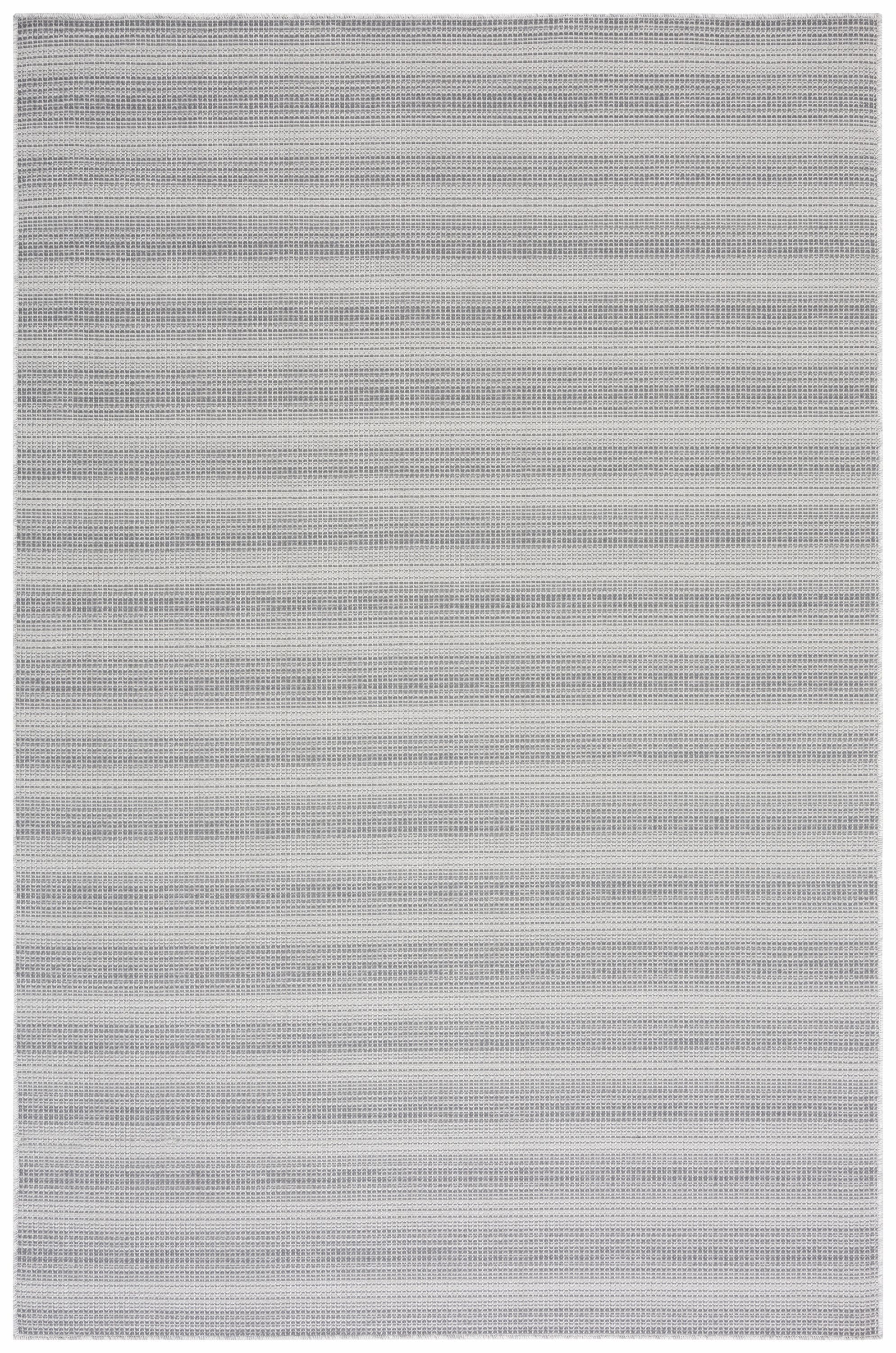 Gray Hand-Knotted Wool and Synthetic 4' x 6' Rug