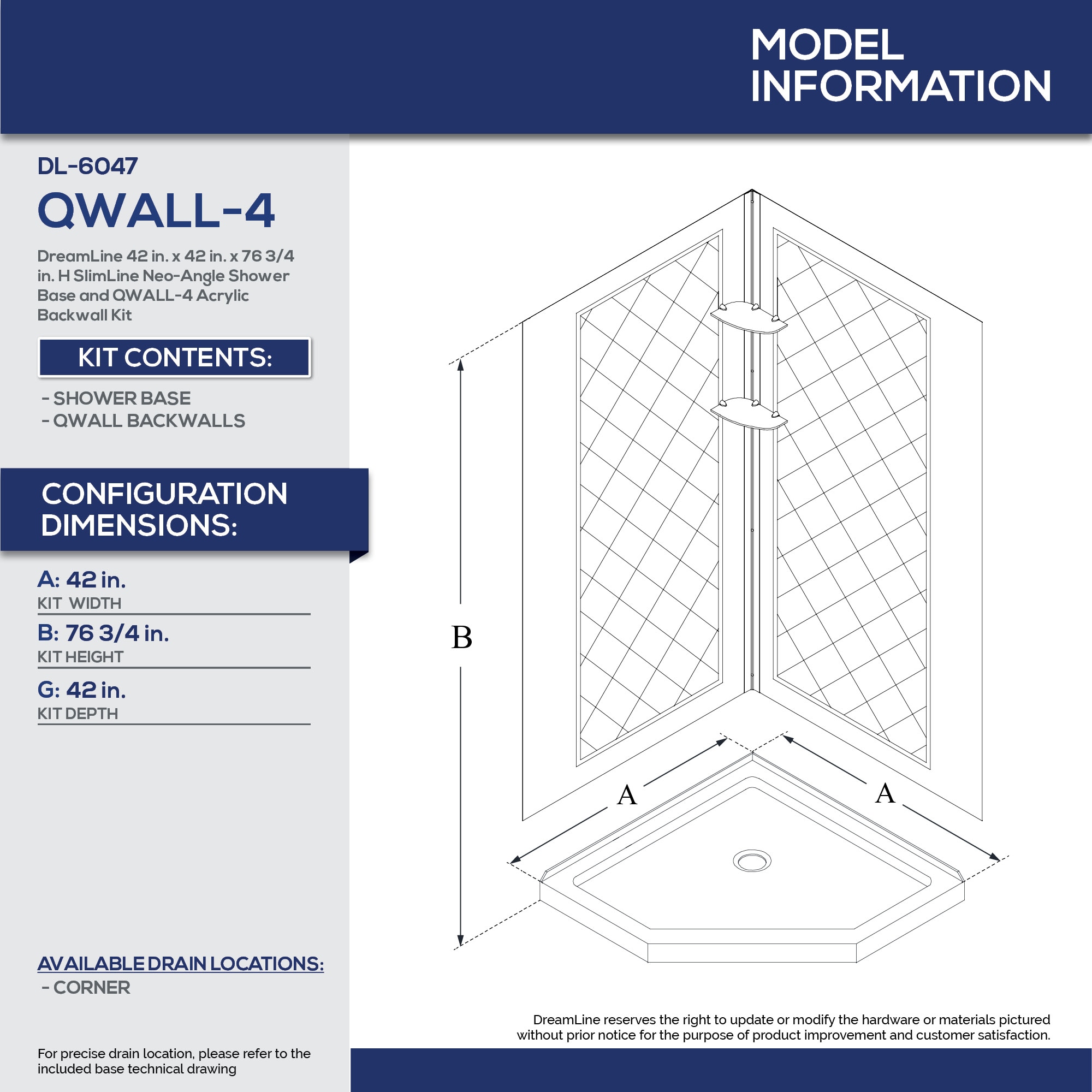 DreamLine DL-6047C-01 Alcove-Shower-Kit - View #3