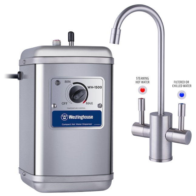 Westinghouse Brushed Nickel Deck-mount Hot and Cold Water Dispenserwith  Tank in the Water Dispensers department at