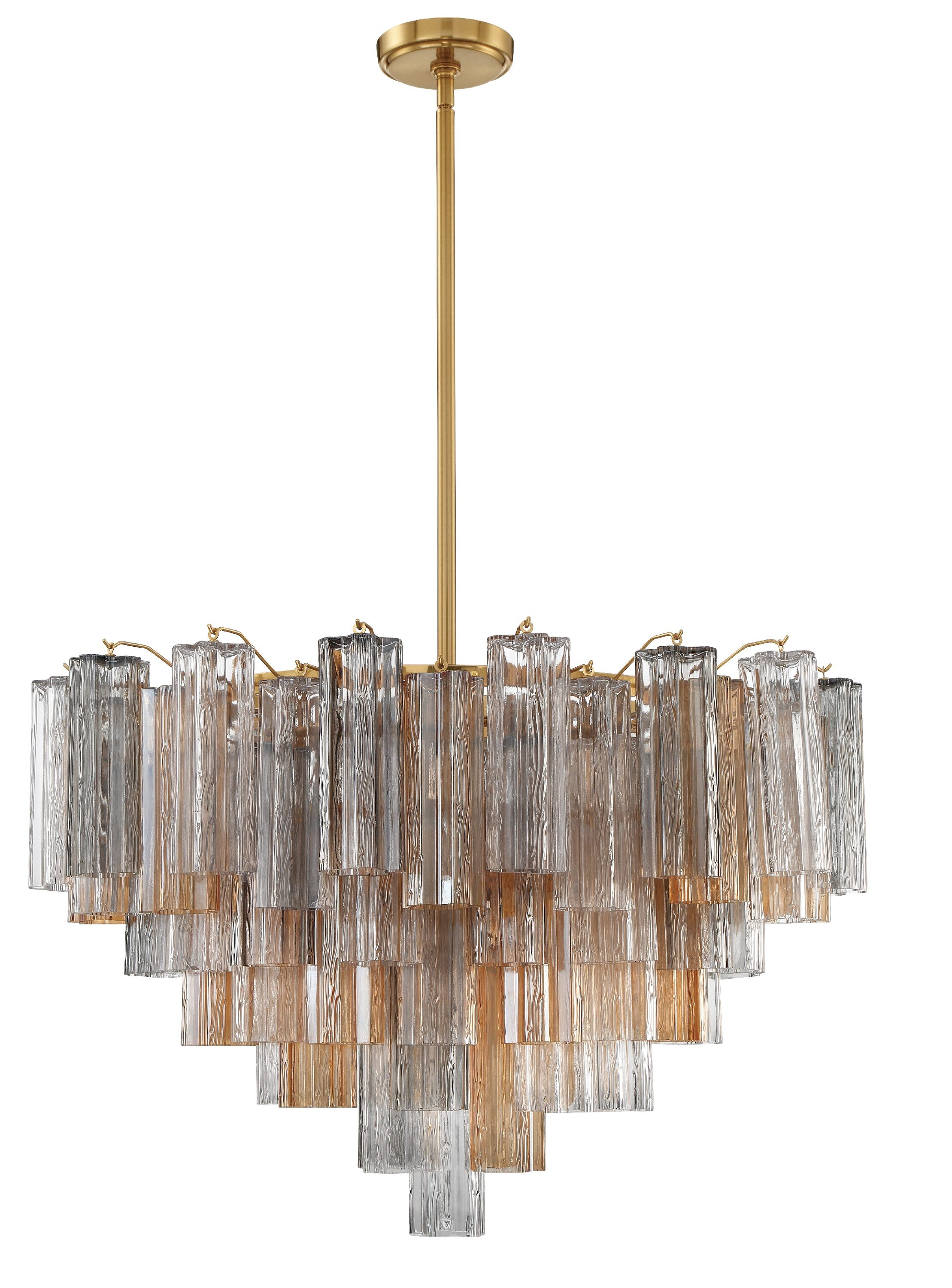 Crystorama ADD-316-AG-AU Addis 16 -Light Antique Multiple colors Modern/contemporary For Use in Bedrooms, Dining Rooms, Foyers, Living Rooms Chandelier