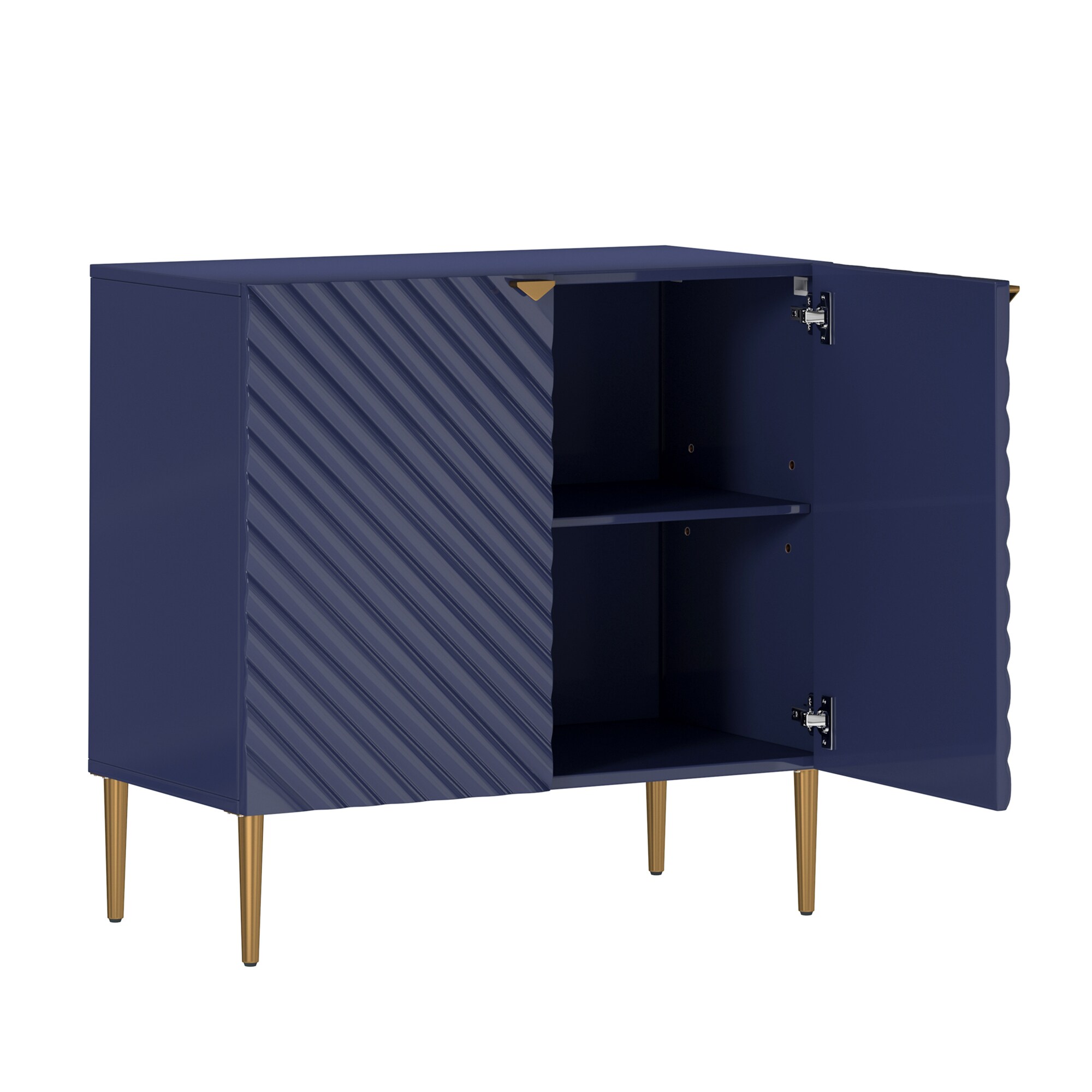 Clihome 15.75-in W x 31-in H Mdf Navy Freestanding Utility Storage Cabinet