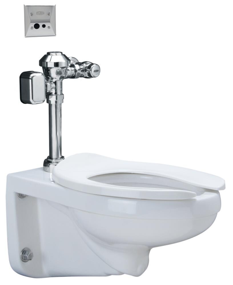 Zurn White Elongated Custom Height Wall-hung WaterSense Toilet 1.28-GPF ...