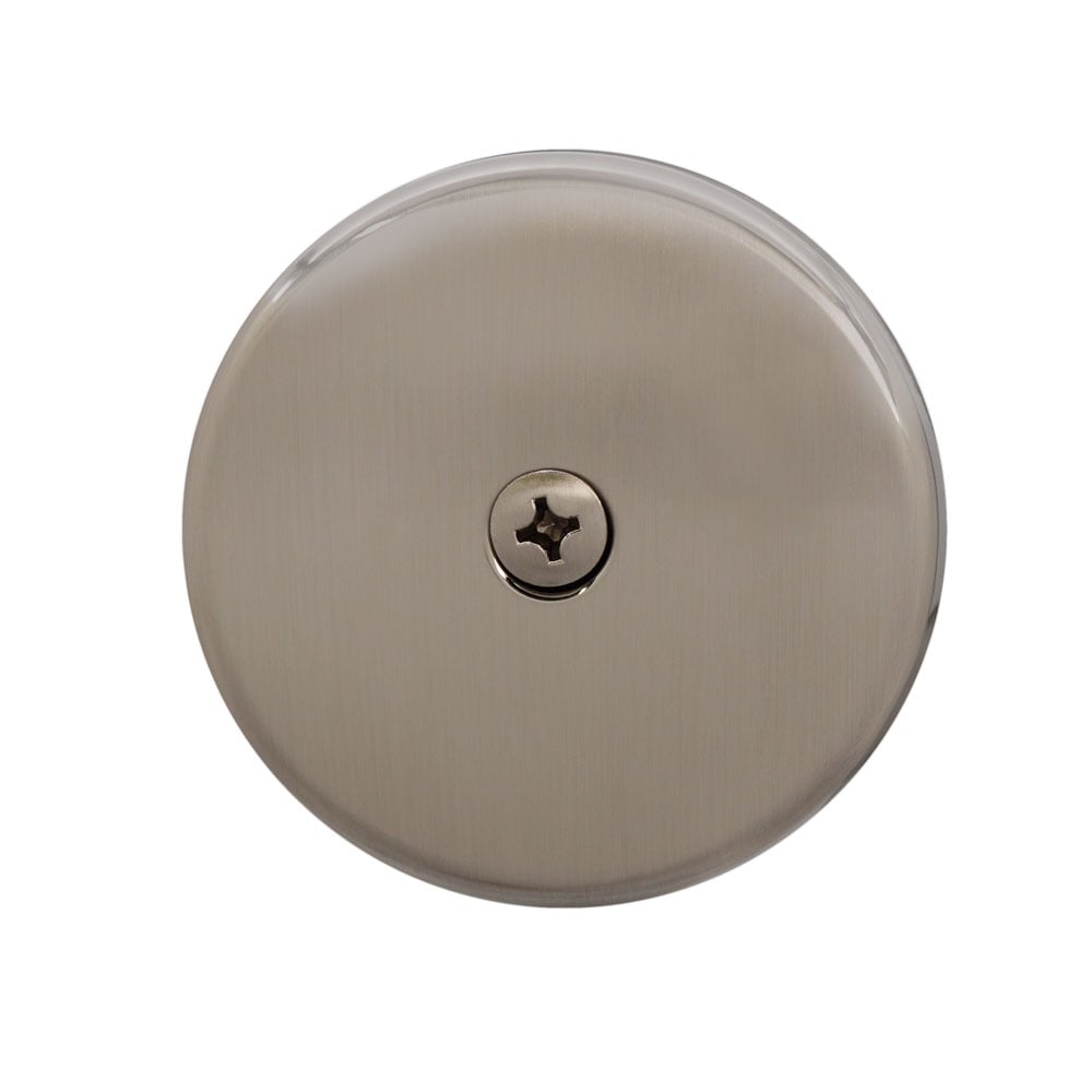 WESTBRASS D328-20 3-1/8 In. Single Hole Overflow Face Plate and Screw In Stainless Steel