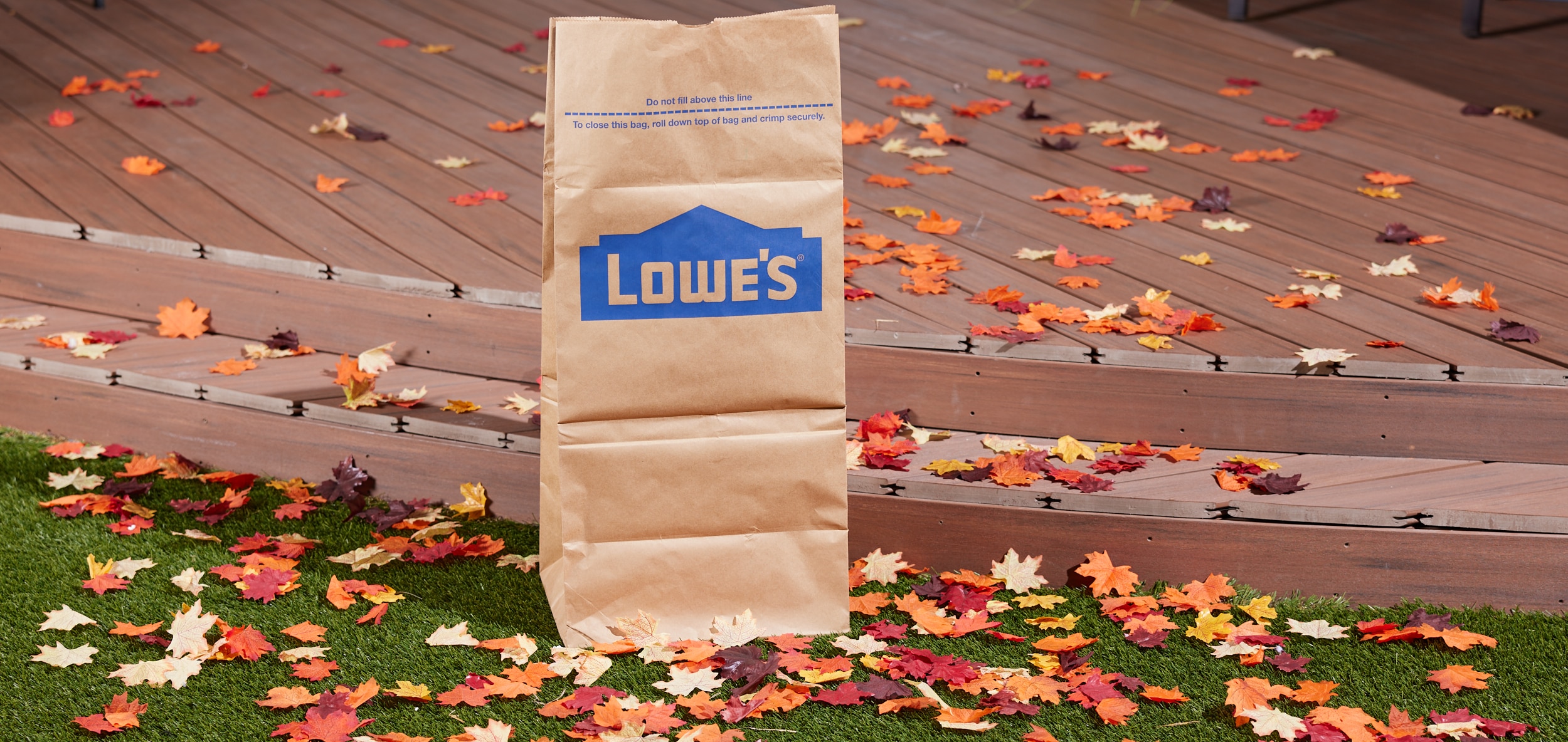 Lowe's 30-Gallons Brown Outdoor Paper Leaf Flap Tie Trash Bag (5