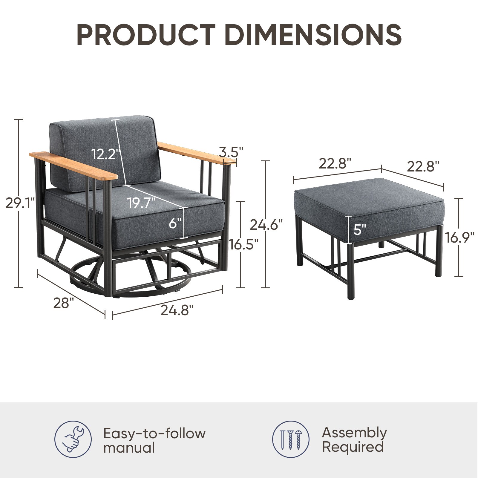 Rilyson FSAC2040-3 Patio-Chairs - View #8