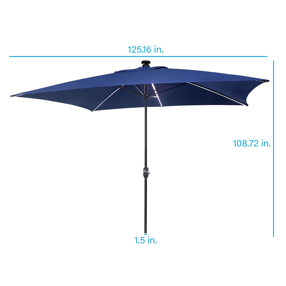 allen + roth 7-ft Solar Powered Market Patio Umbrella in the Patio ...