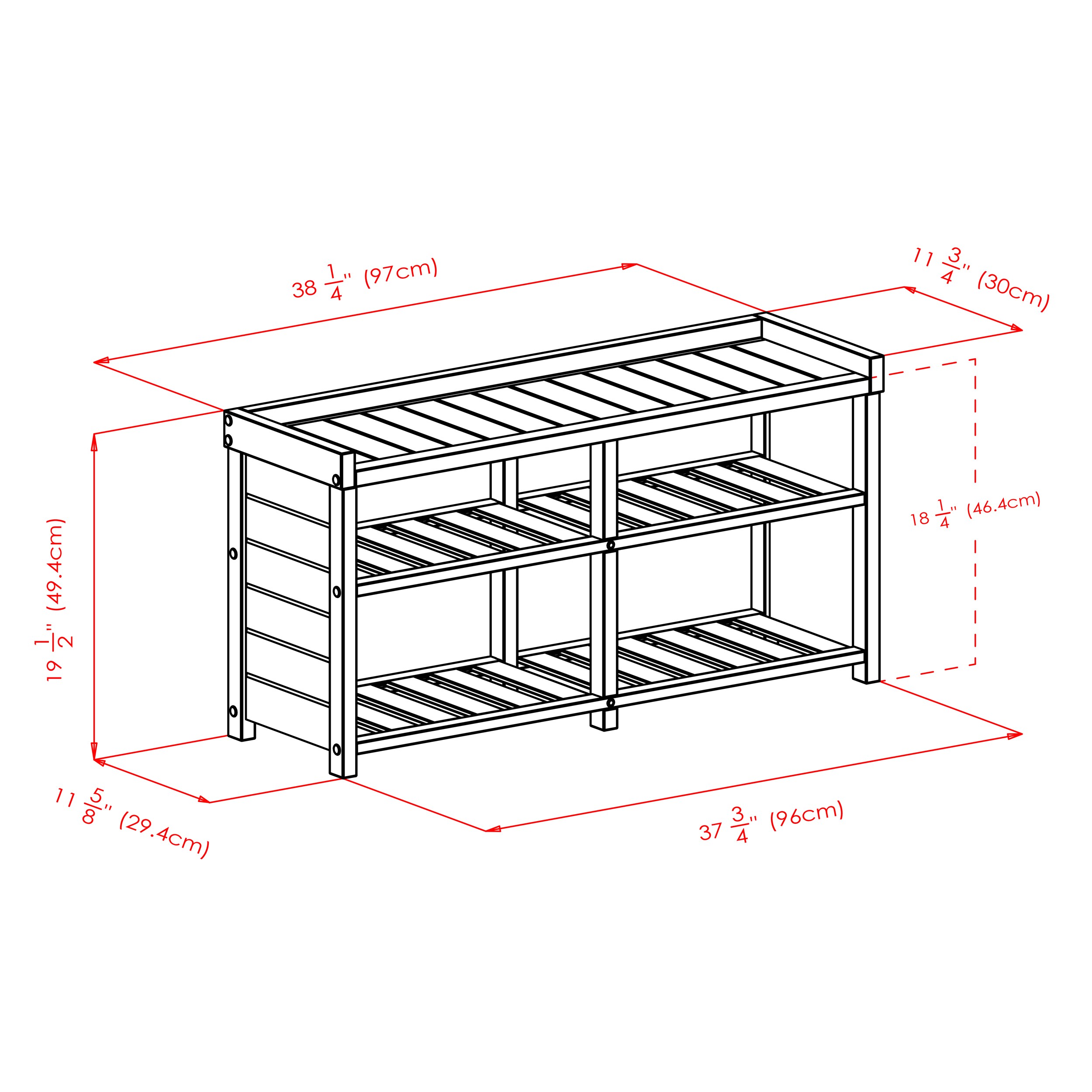 Winsome Wood 40438 bench - View #5