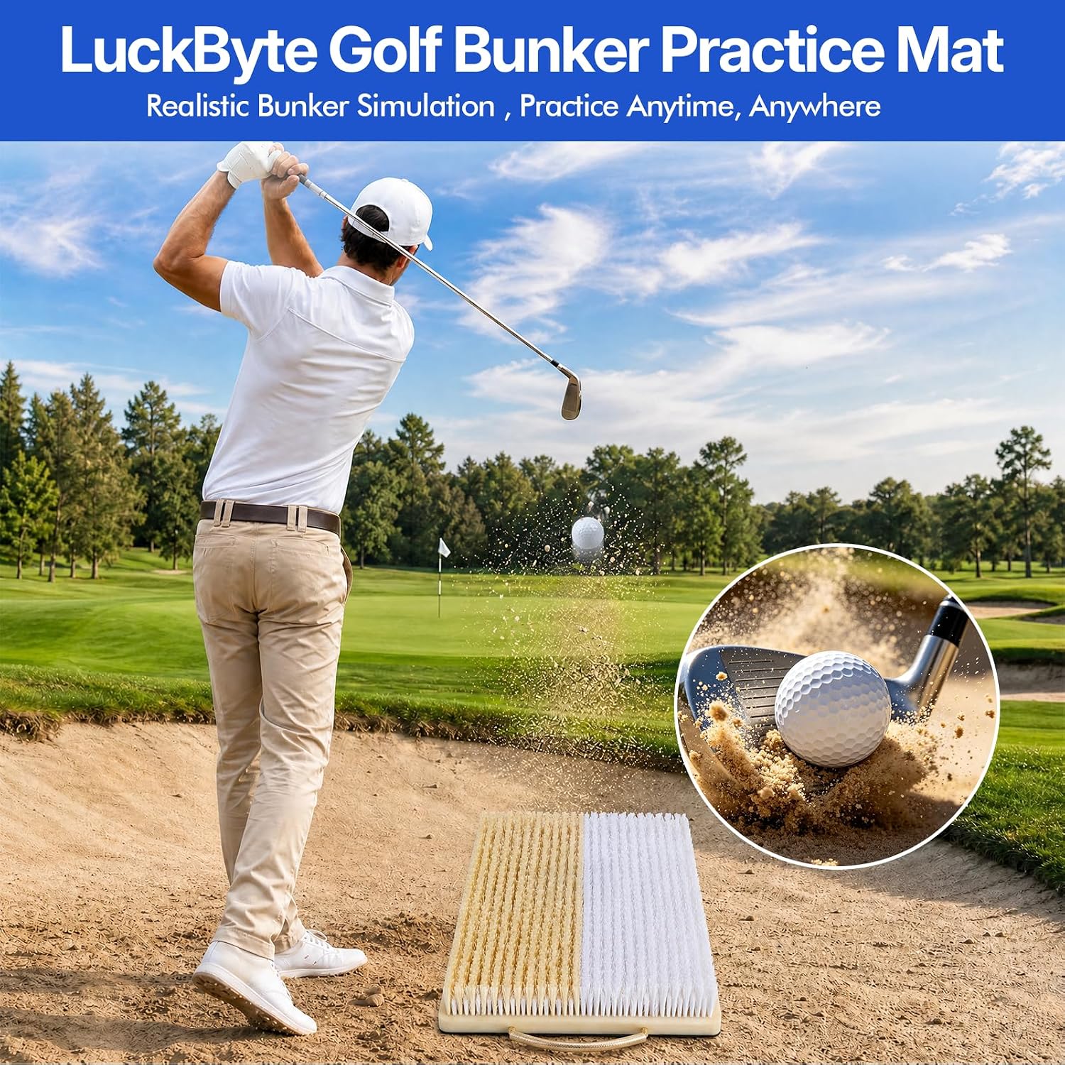 Ama Pear Golf bunker practice mat portable indoor outdoor training ...