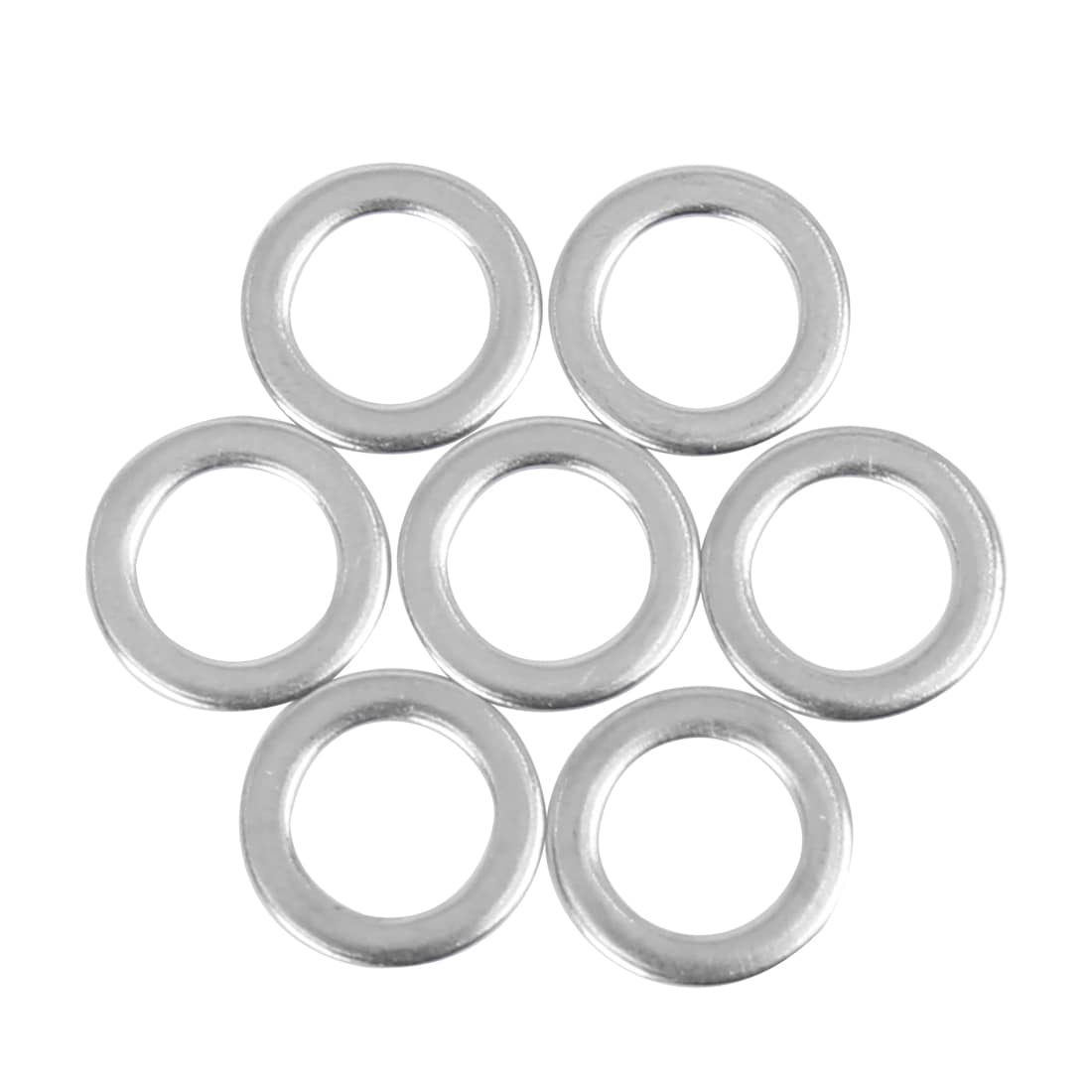 Unique Bargains 55pcs M8 x 13mm x 1mm Flat Washer Stainless Steel Car Fastener Sealing Gaskets #S25092400UX5962