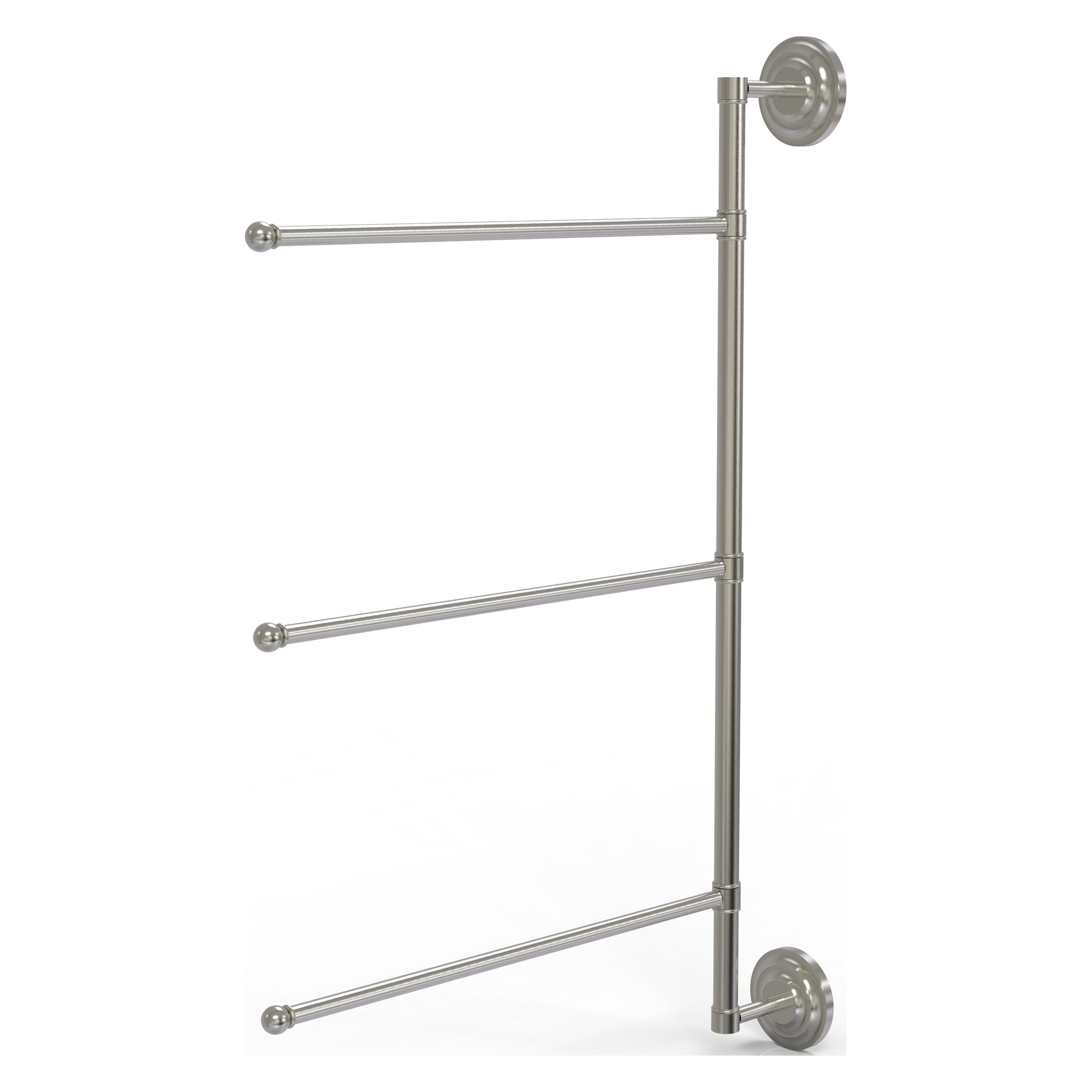 Allied Brass PQN-27/3/16/28-SN Prestige Que New 28-in Satin Nickel Wall mount Single Towel Bar