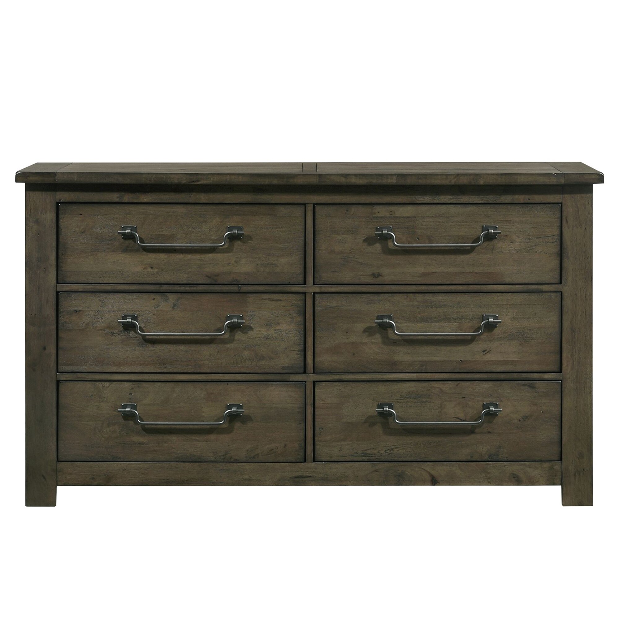 Picket House Furnishings MV500DR Memphis Antique Grey Rubberwood 6 -Drawer Standard dresser