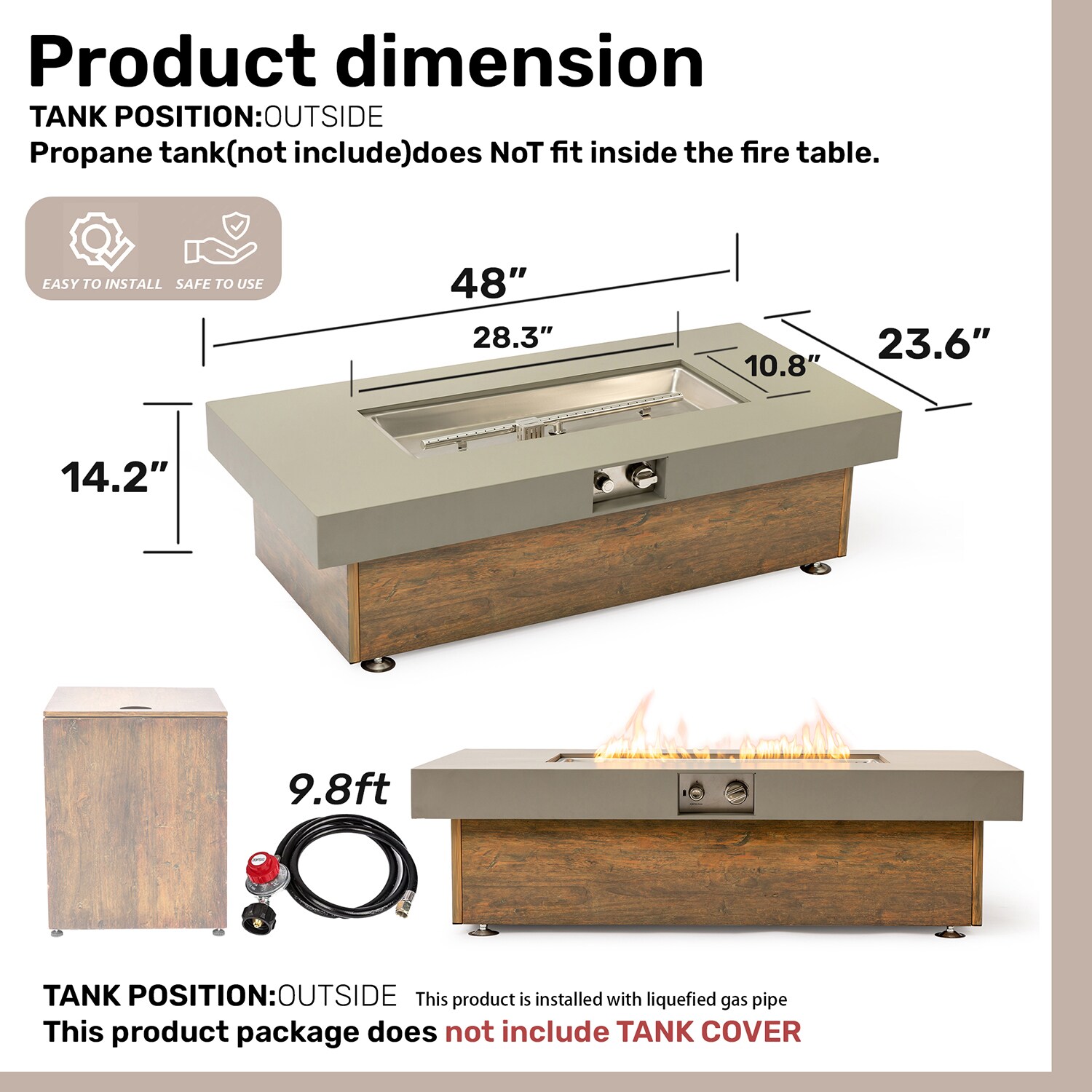 Mondawe MO-DN-77179 Outdoor-Gas-Firepits - View #13