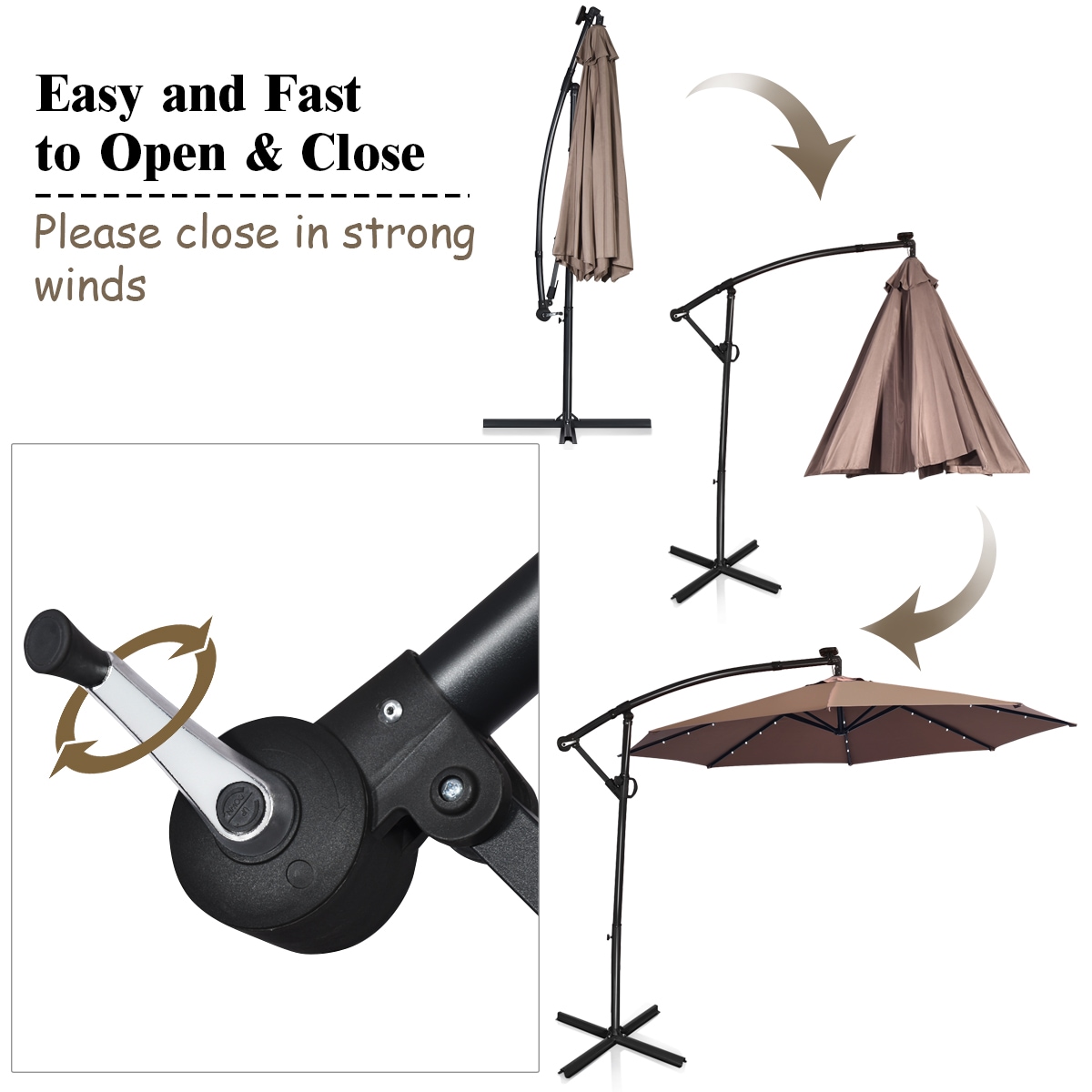 Costway OP70282CF Umbrellas-2 - View #9