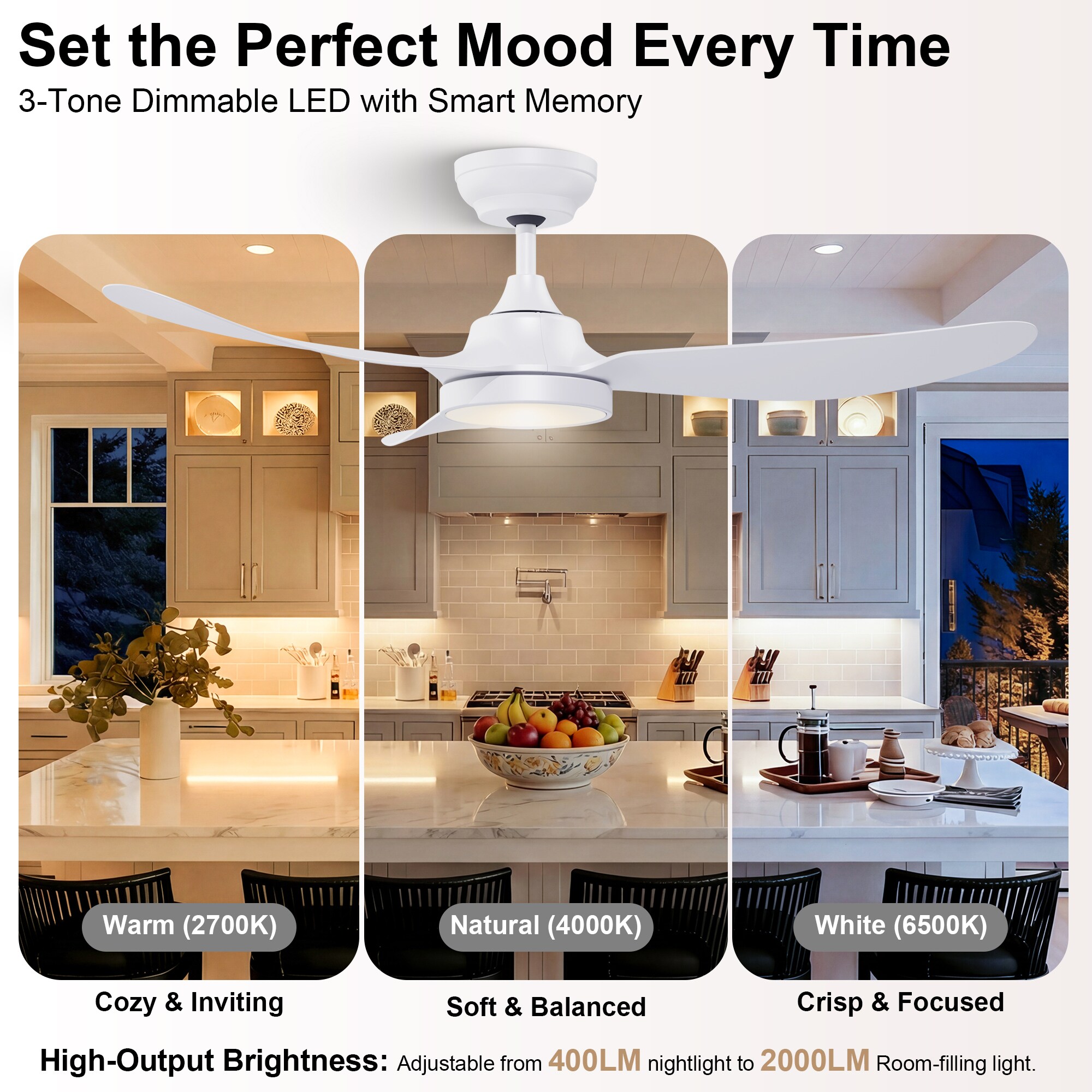 GreenEver CFL-0007-WH Ceiling-Fans - View #6