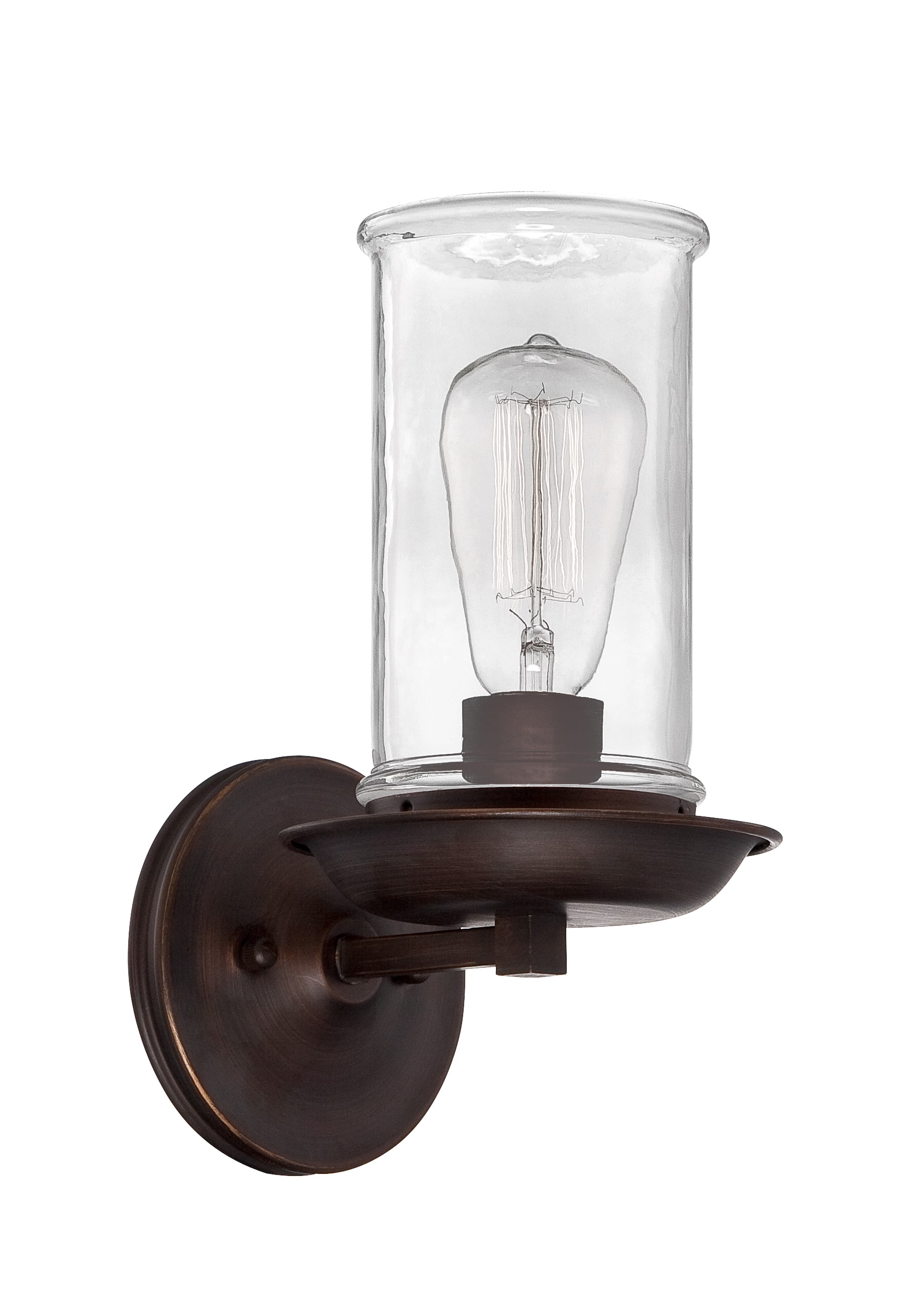 Thornton 6.12-in W 1-Light Bronze Transitional Incandescent Wall Sconce | - Craftmade 36161-ABZ