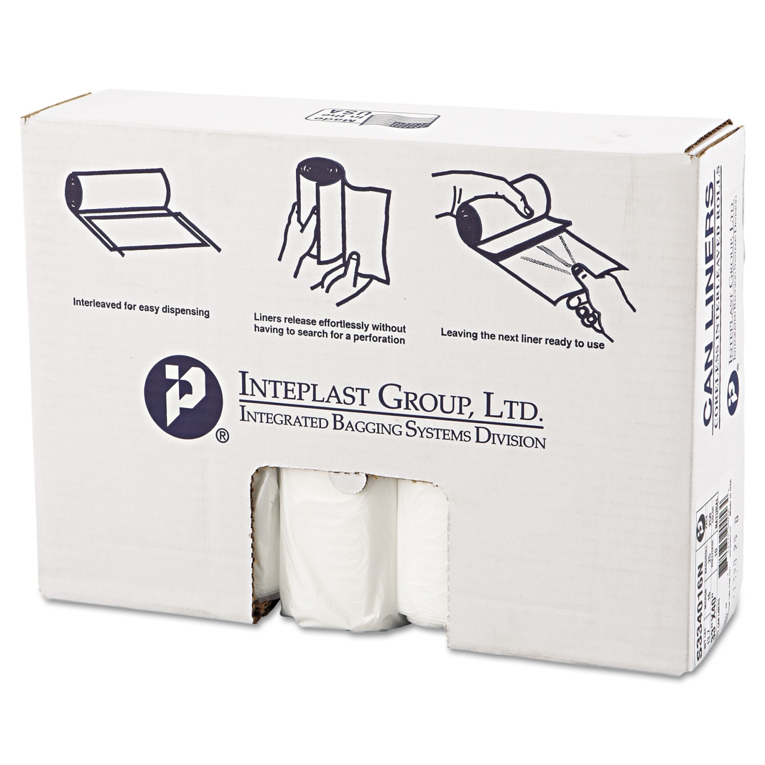 Inteplast Group Building Products IBSS334016N 33-Gallons Scent free Clear Indoor Plastic Can Twist Tie Trash Bag 250 -Count