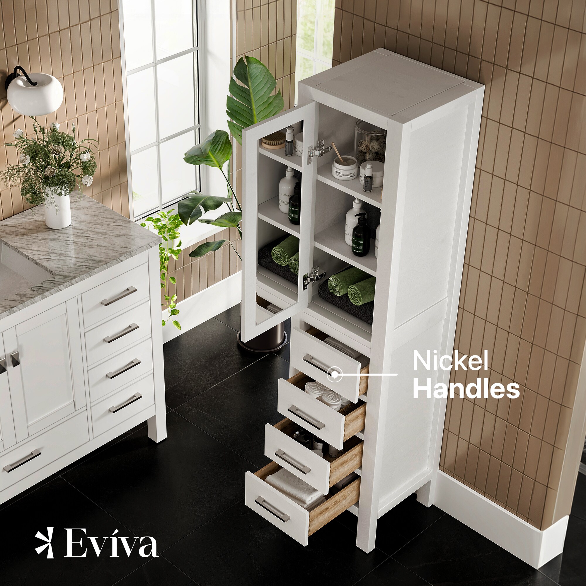 Eviva EVCB412-18WH Linen-Cabinets - View #4
