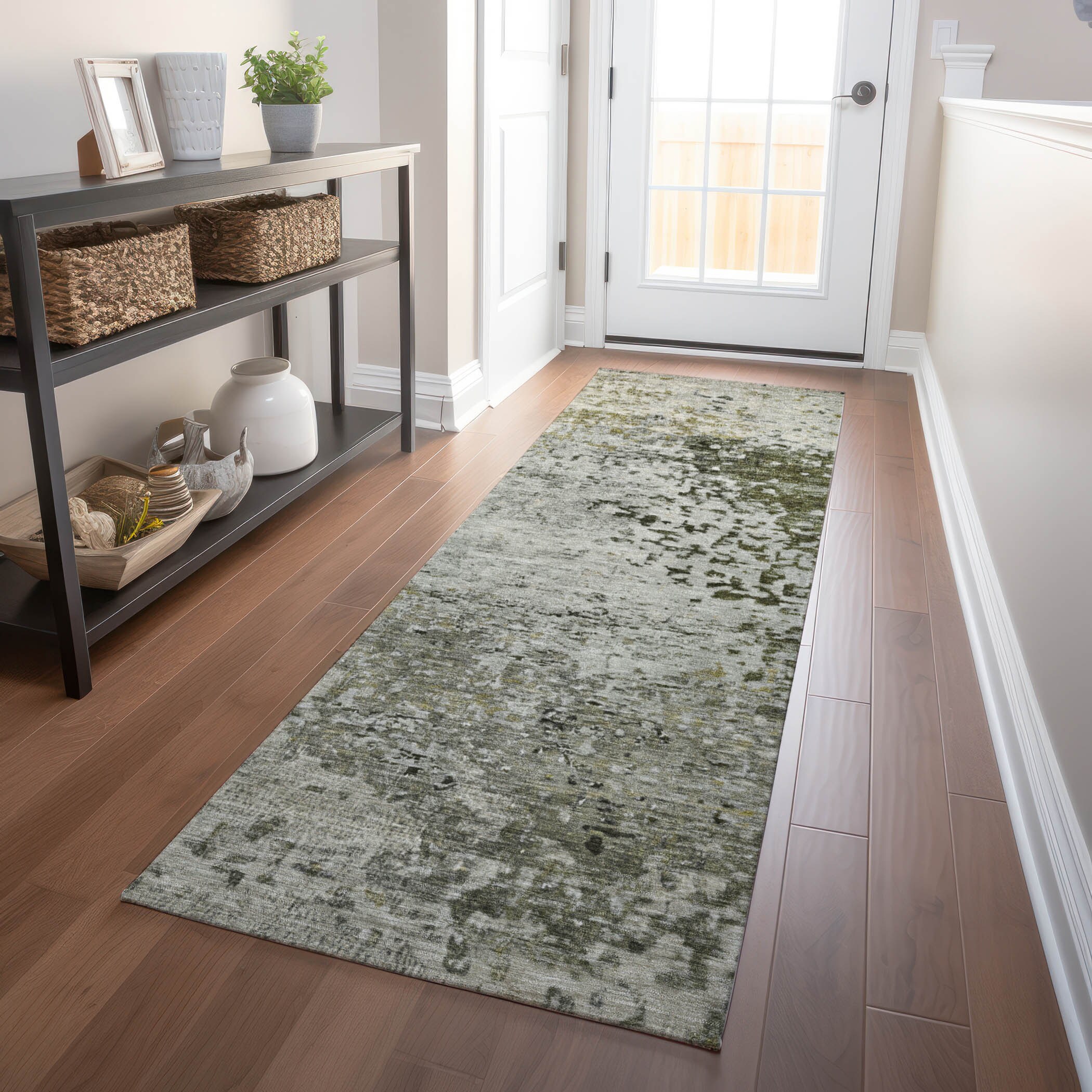 Addison Rugs ACN1737GR2X8 Chantille ACN1737GR 2 x 7 (ft) Loomed Graphite Rectangular Indoor/Outdoor Machine washable Pet Friendly Area rug