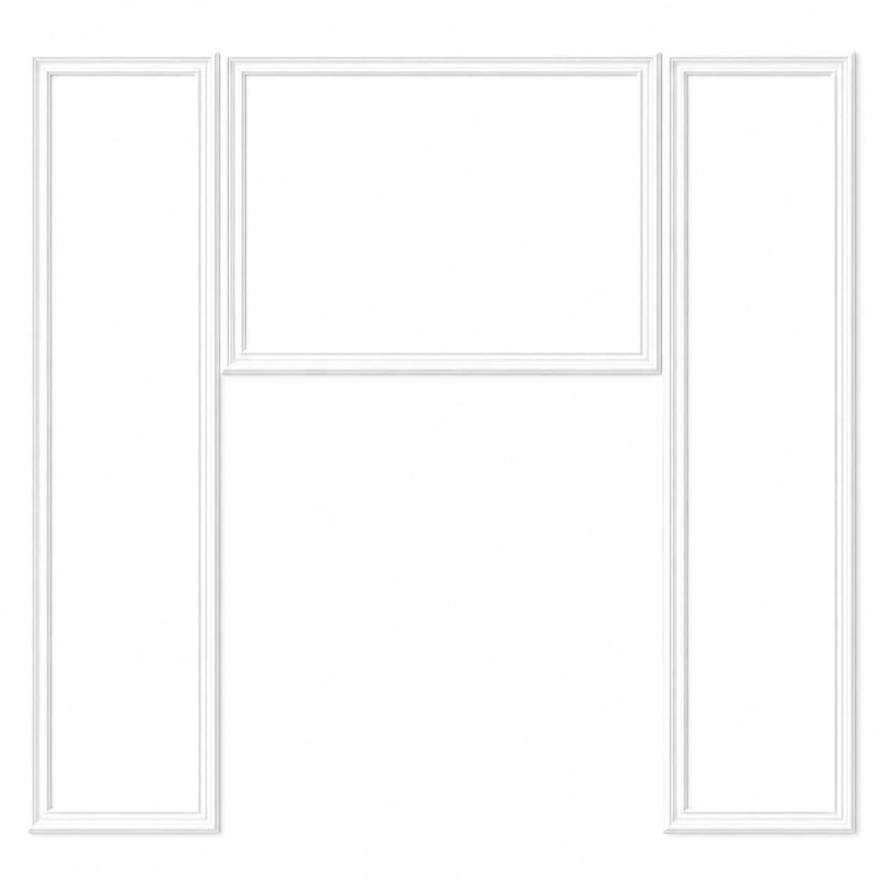 Aoibox  Pre Cut Wall Molding Kit with 18 Pieces for Interior Wainscoting Accent Panels 129 54 x 20 32 x 10 16 in