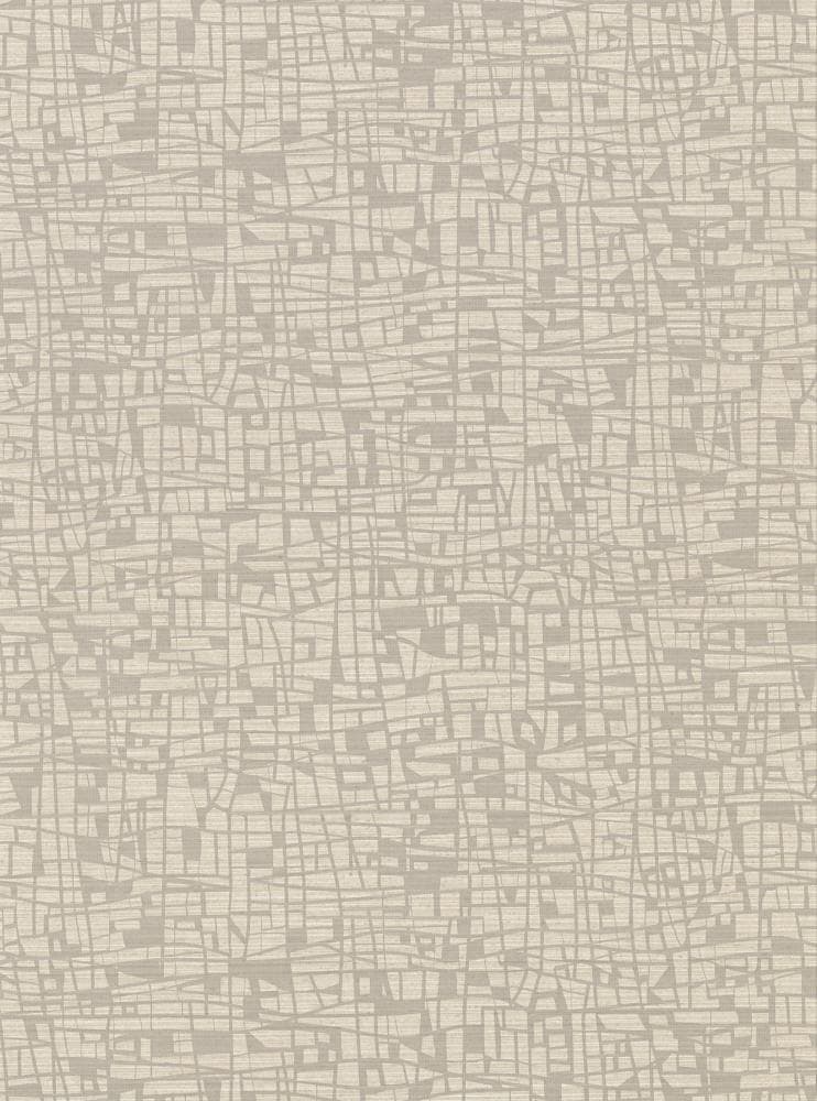 Warner Textures 2945-1112  X 60.8-sq ft Taupe Vinyl Textured Abstract 3D Unpasted Wallpaper