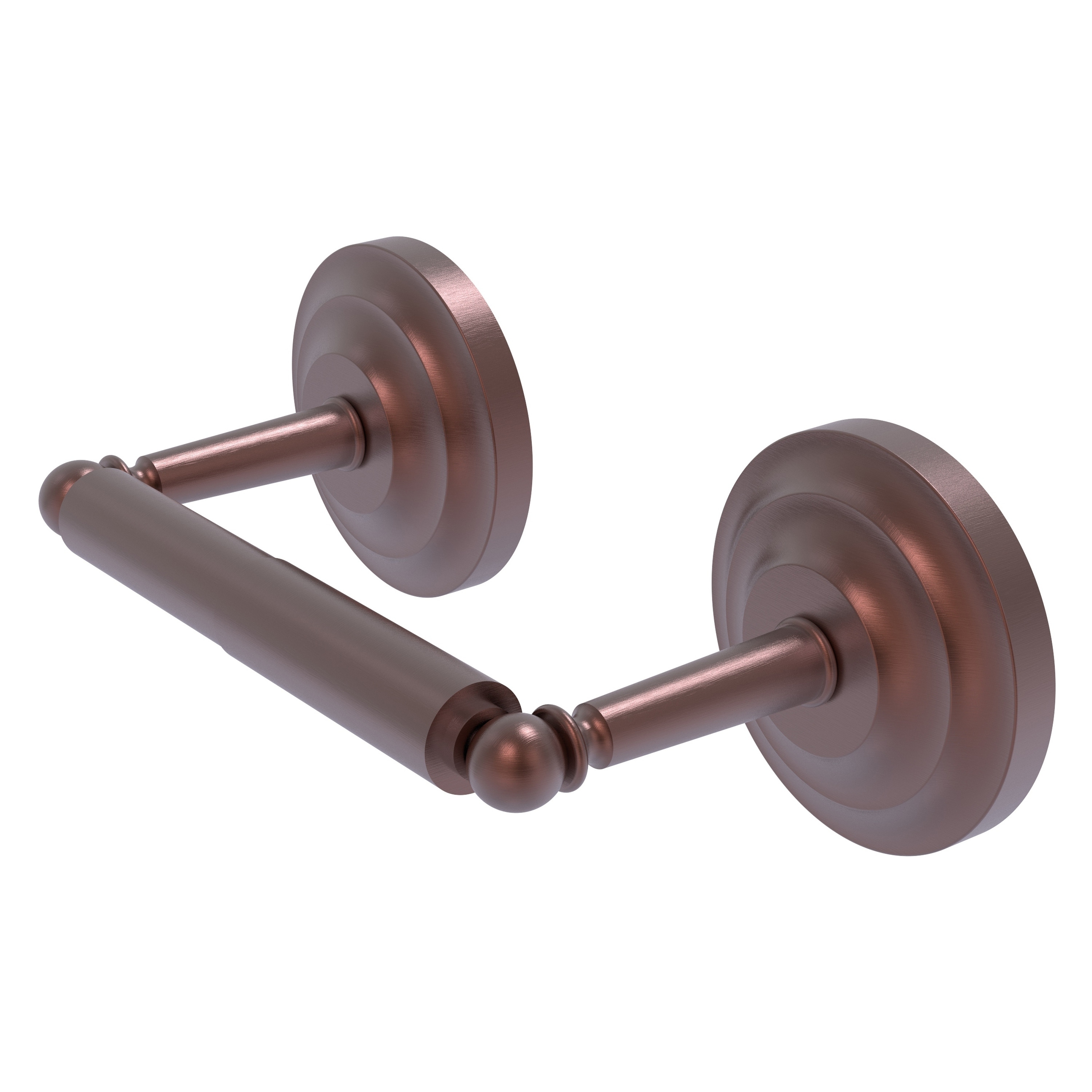 Allied Brass QN-24-CA Que New Antique Copper Wall mount Double post Toilet Paper Holder 1 -Rolls with Storage