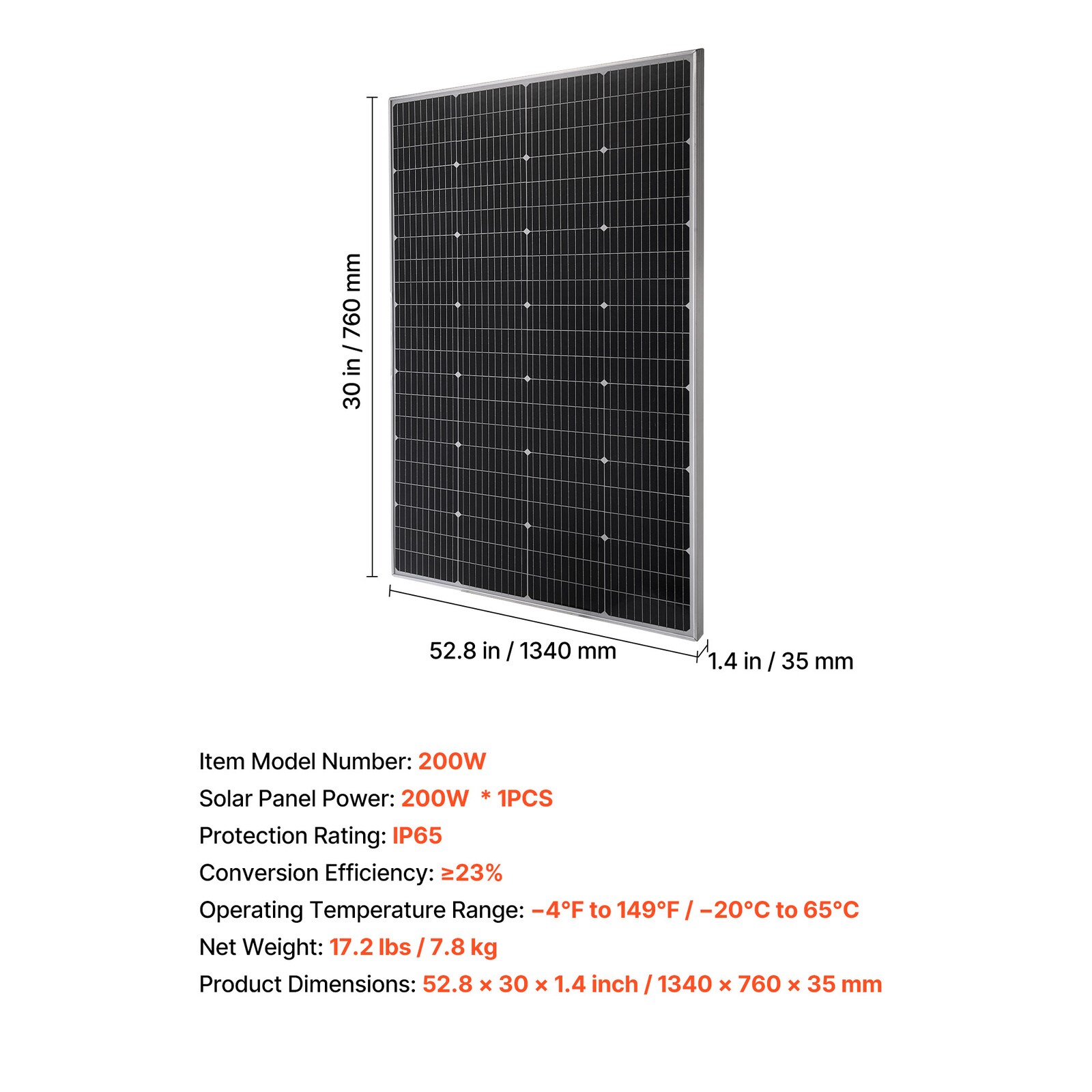 Mecale YAS-J6A8LE Solar-Panels - View #3