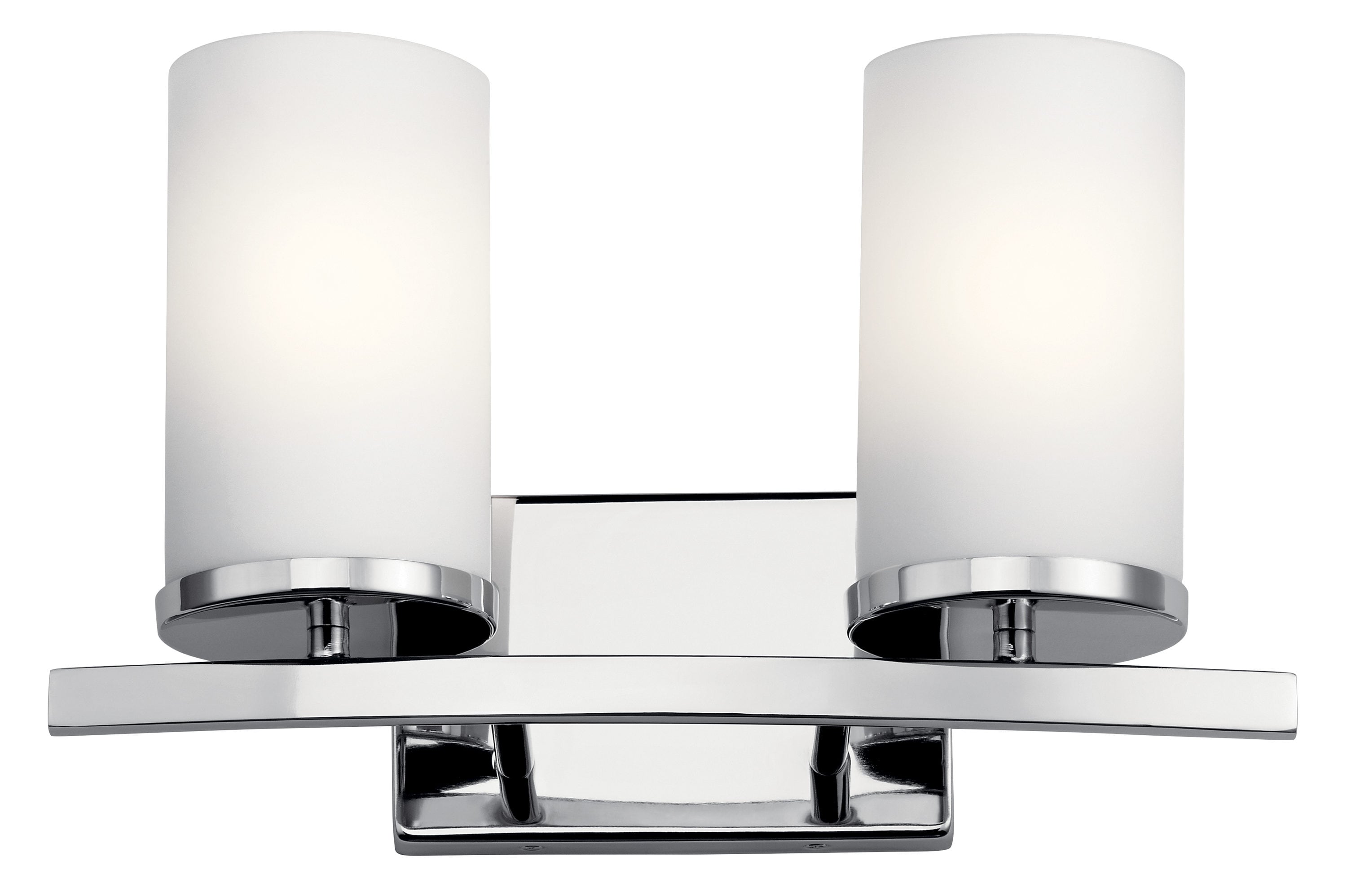 Kichler 45496CH Crosby 15-in 2 -Light Chrome Modern/contemporary Vanity light