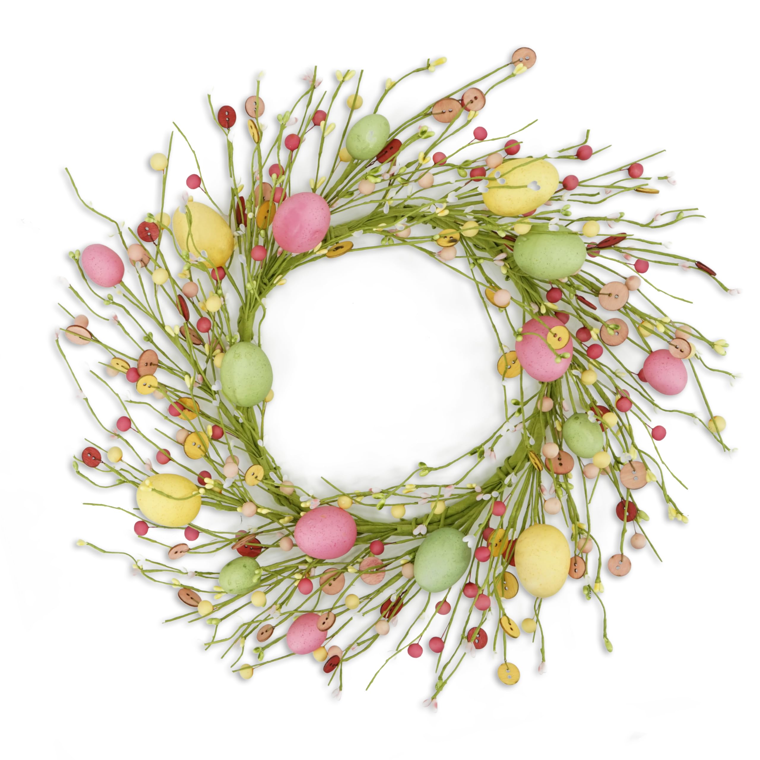 ZHLKING Easter Egg Wreath Colorful Berry Door Wall Indoor Outdoor Decor ...