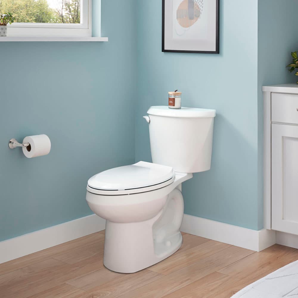 American Standard 250CA104.020 Colony 3 White Elongated Standard height 2-piece Toilet 12-in Rough-In WaterSense 1.28 GPF